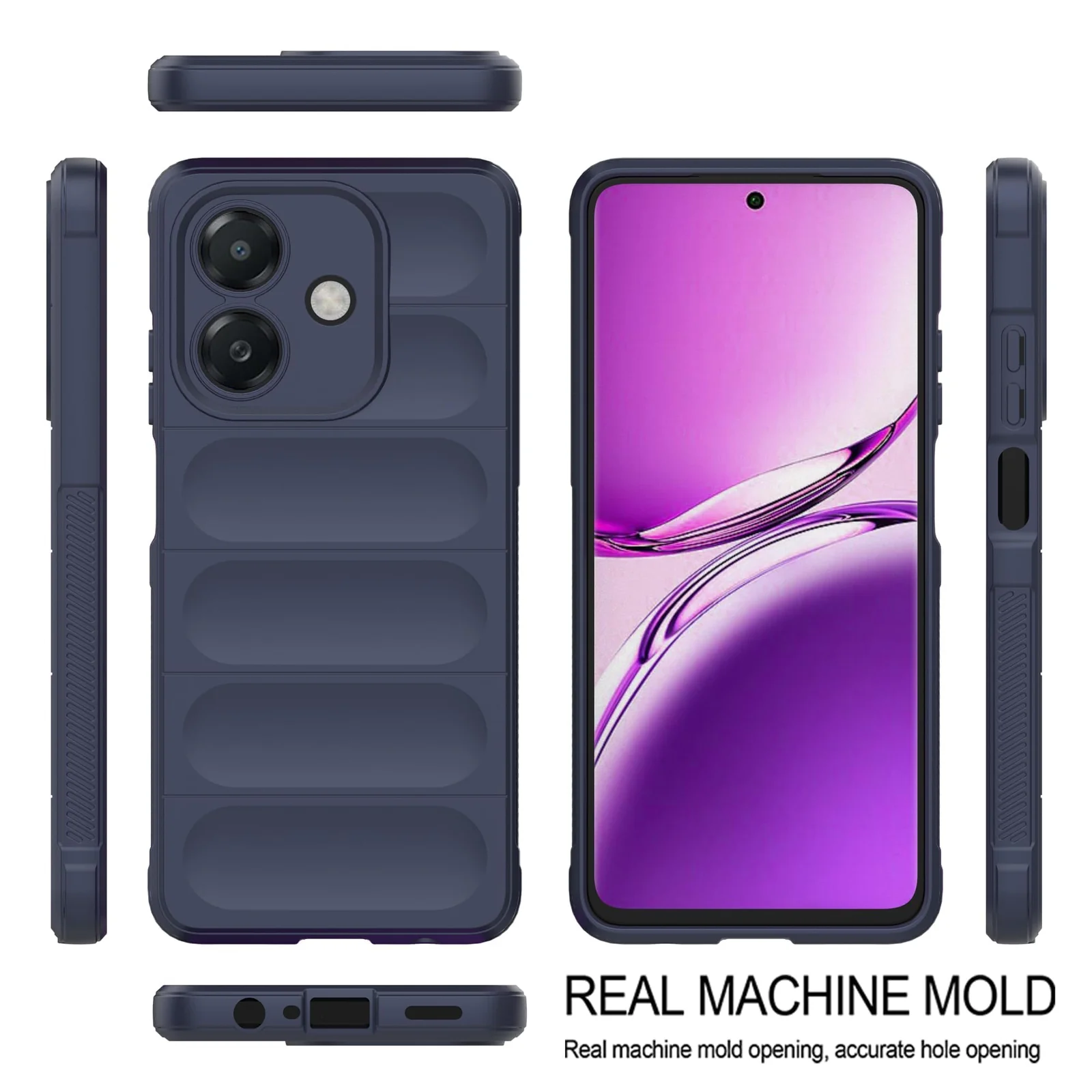 DL3 Mobilak Flexible Silicone and TPU Protective Case with Camera Protection for OPPO A3 / OPPO A3x / A40 - Blue