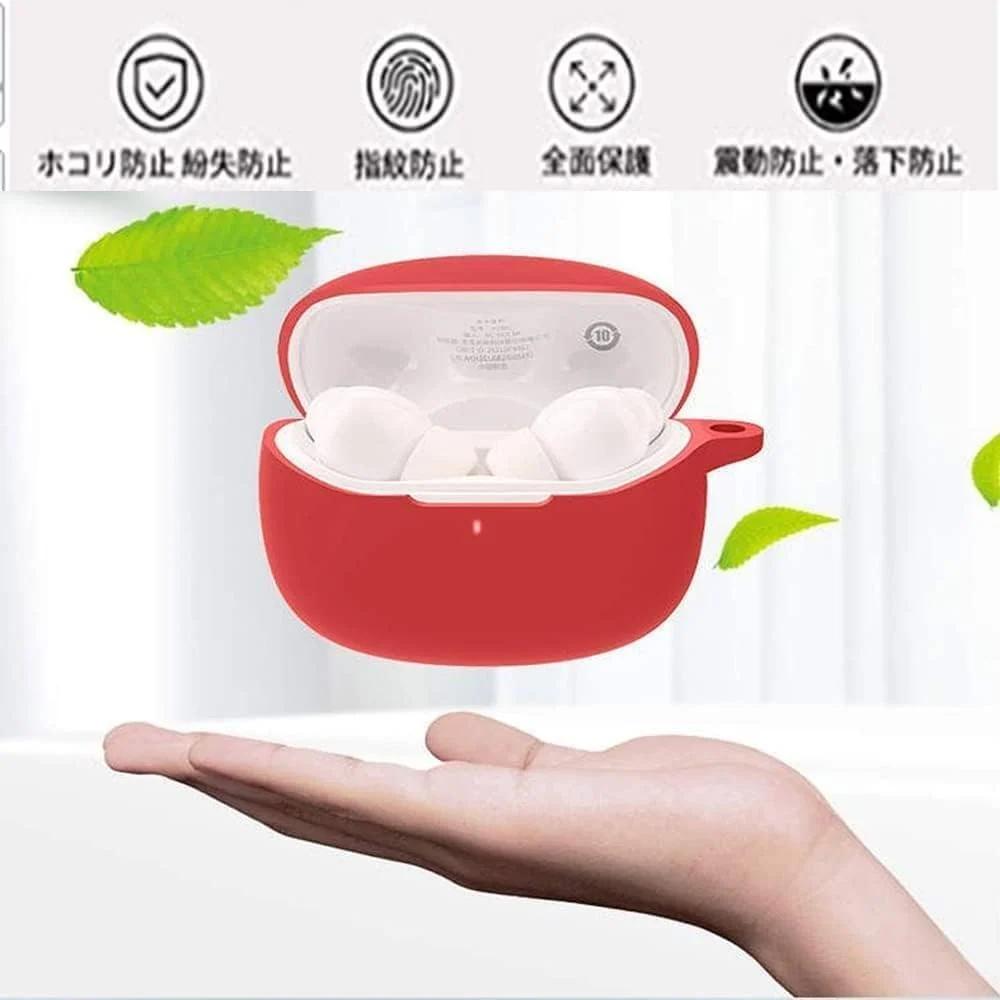 DL3 Mobilak Silicone Cover Case Compatible with Anker Soundcore life P2i Portable Protective Case Cover With Hook For Anker Soundcore life P2 i - Red