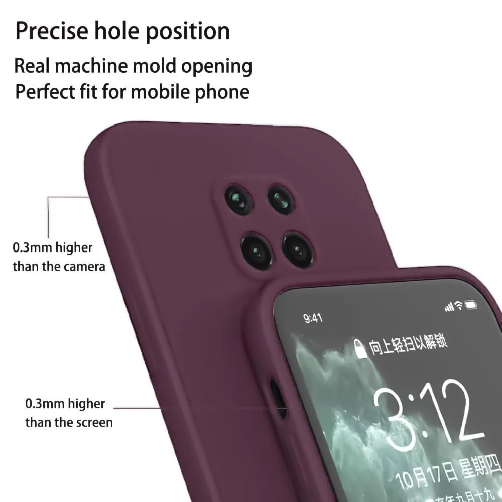 DL3 Mobilak Xiaomi Redmi Note 9S / 9 Pro / 9 Pro Max Case, Soft Flexible Silicone Gel Rubber Bumper Cover, Full Body Shockproof Protective Phone Case (Win Red) - Wine Red