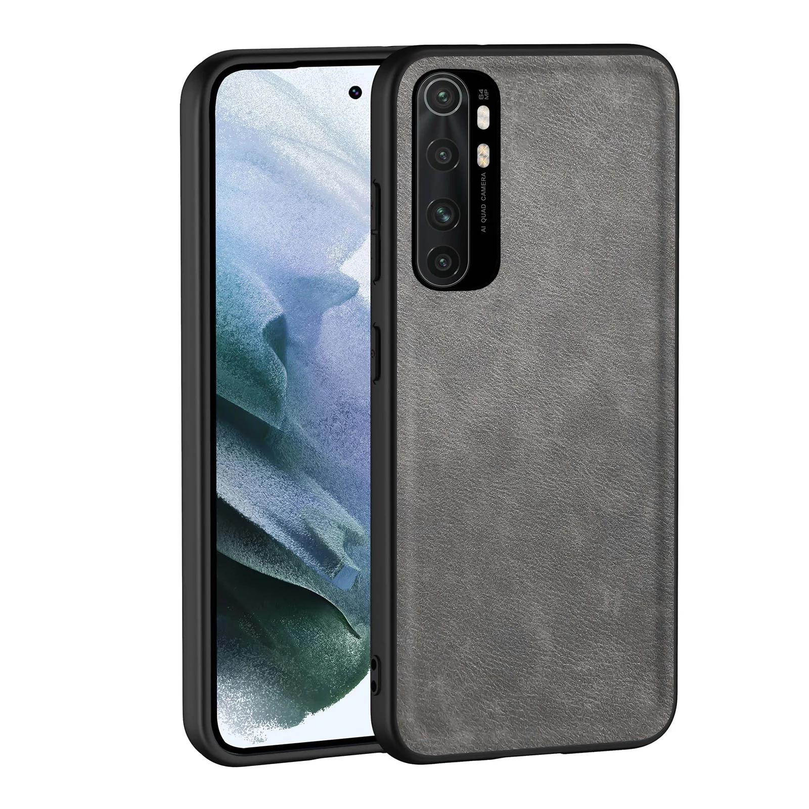 Dl3 Mobilak Case for Xiaomi Mi Note 10 Lite Leather Case,Anti-Drop, Anti-Shock, Non-Slip Texture,Simple Cell Phong Cover (Blue)