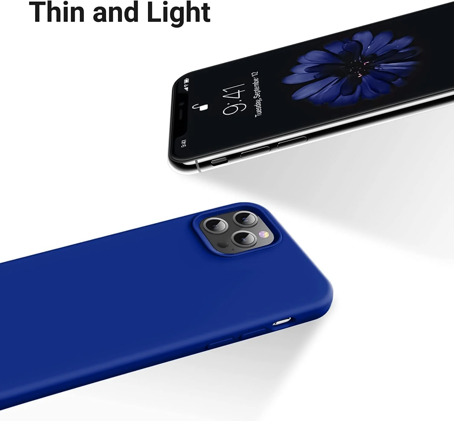 DL3 Mobilak Liquid Silicone Case for iPhone 14 Pro (6.1 Inch), Shock-absorbing protection, Scratch-resistant surface, Soft microfiber lining - Pepsi