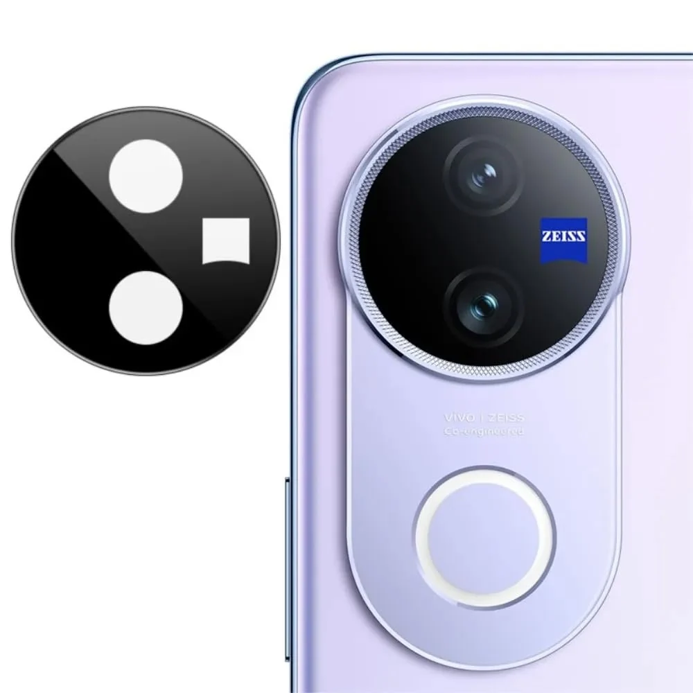 DL3 Mobilak vivo V50 5G / vivo V50E Camera Lens Protector Tempered Glass Screen Protector HD [Full Coverage][Anti-Scratch] Drop Protection Ultra Clear/Thin Lens Case - Black