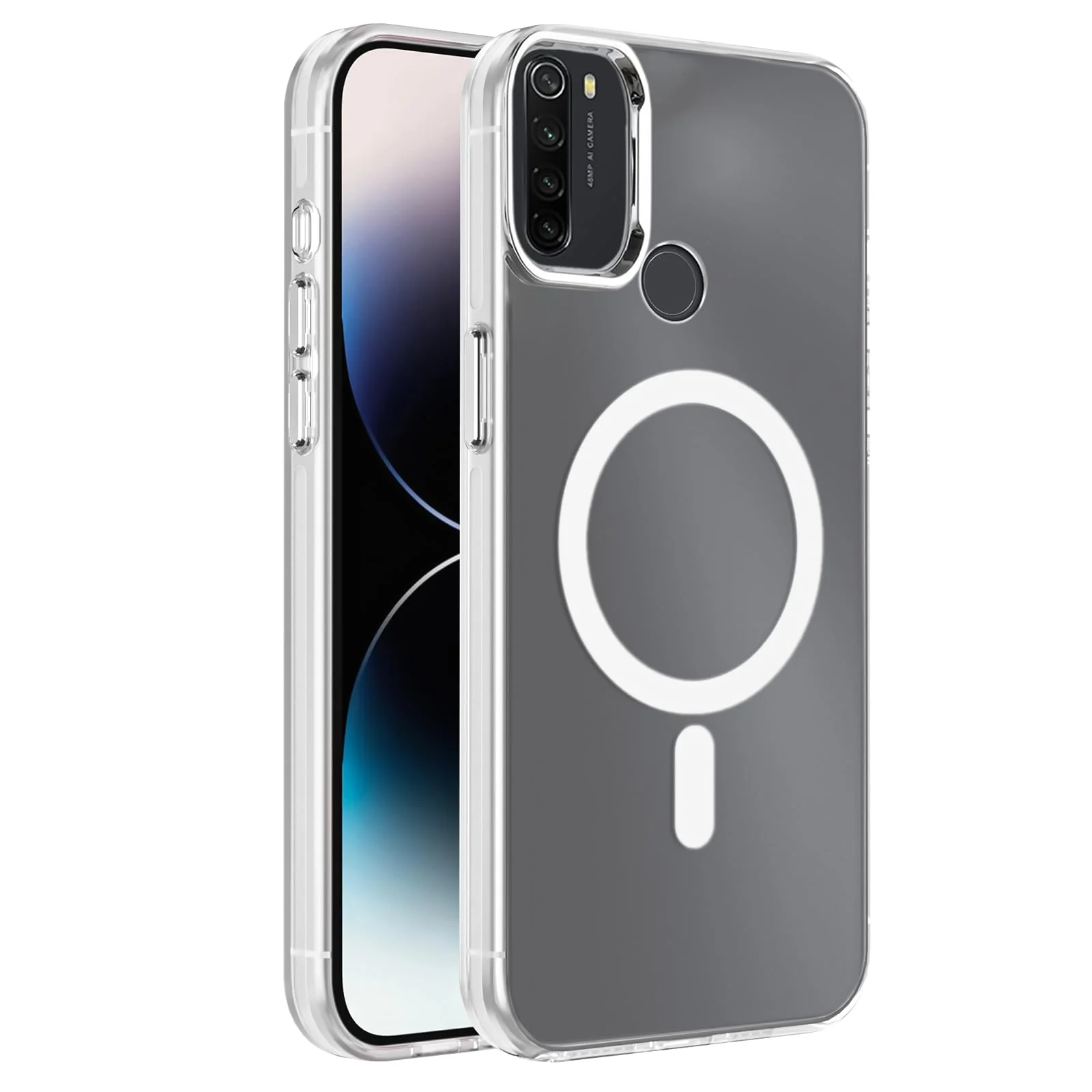DL3 Mobilak Case For Xiaomi Redmi Note 8 Case Crystal [Not Compatible with MagSafe] Soft TPU Gel Case Flexible Silicone Anti-Scratch TPU Cover - Clear