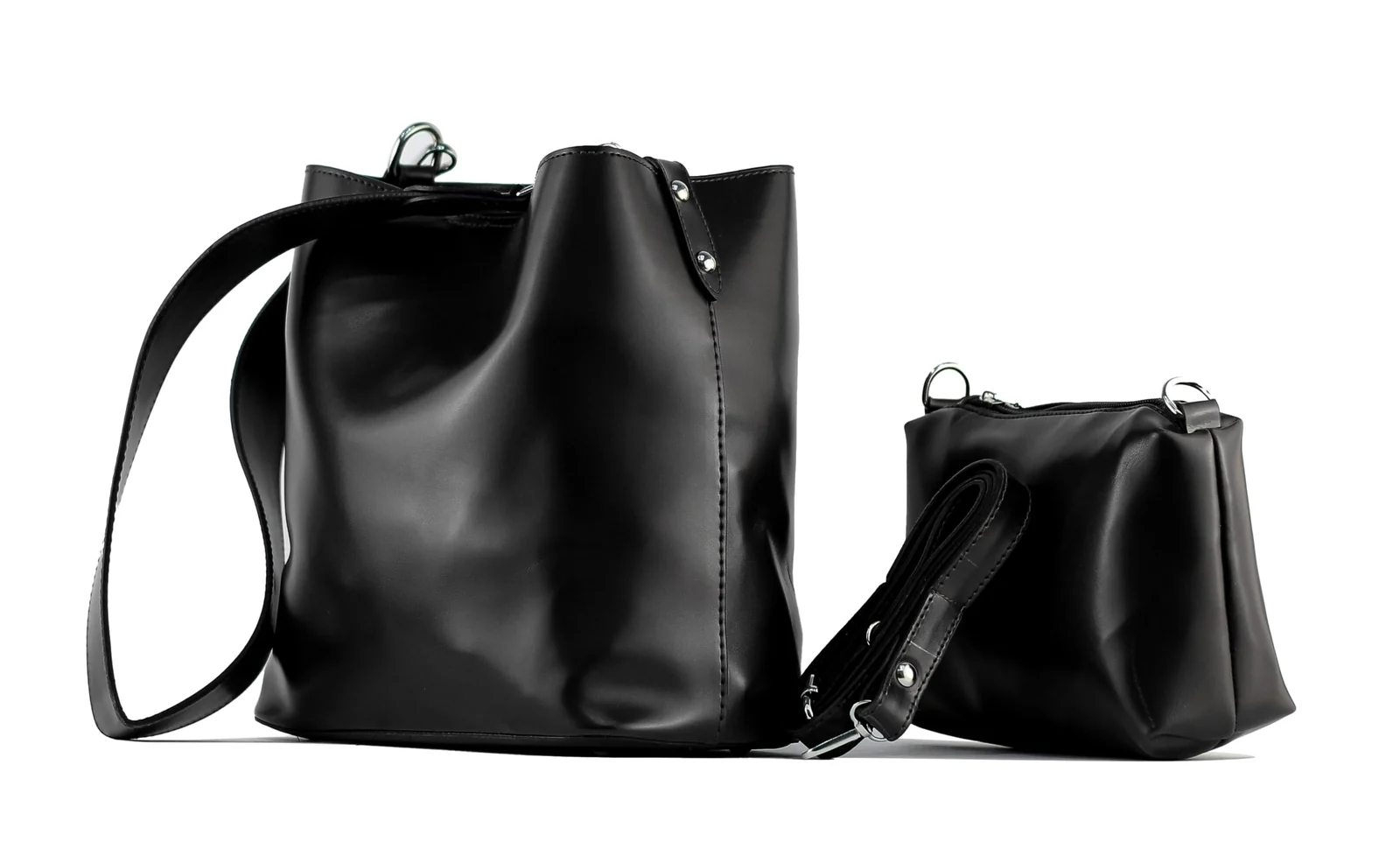 Mobigon Women’s 2-in-1 Hobo Shoulder Bag Set, Premium Handbag with Studded Details, Magnetic Snap Closure, Mini Crossbody Pouch with Zipper & Adjustable Adjustable Strap