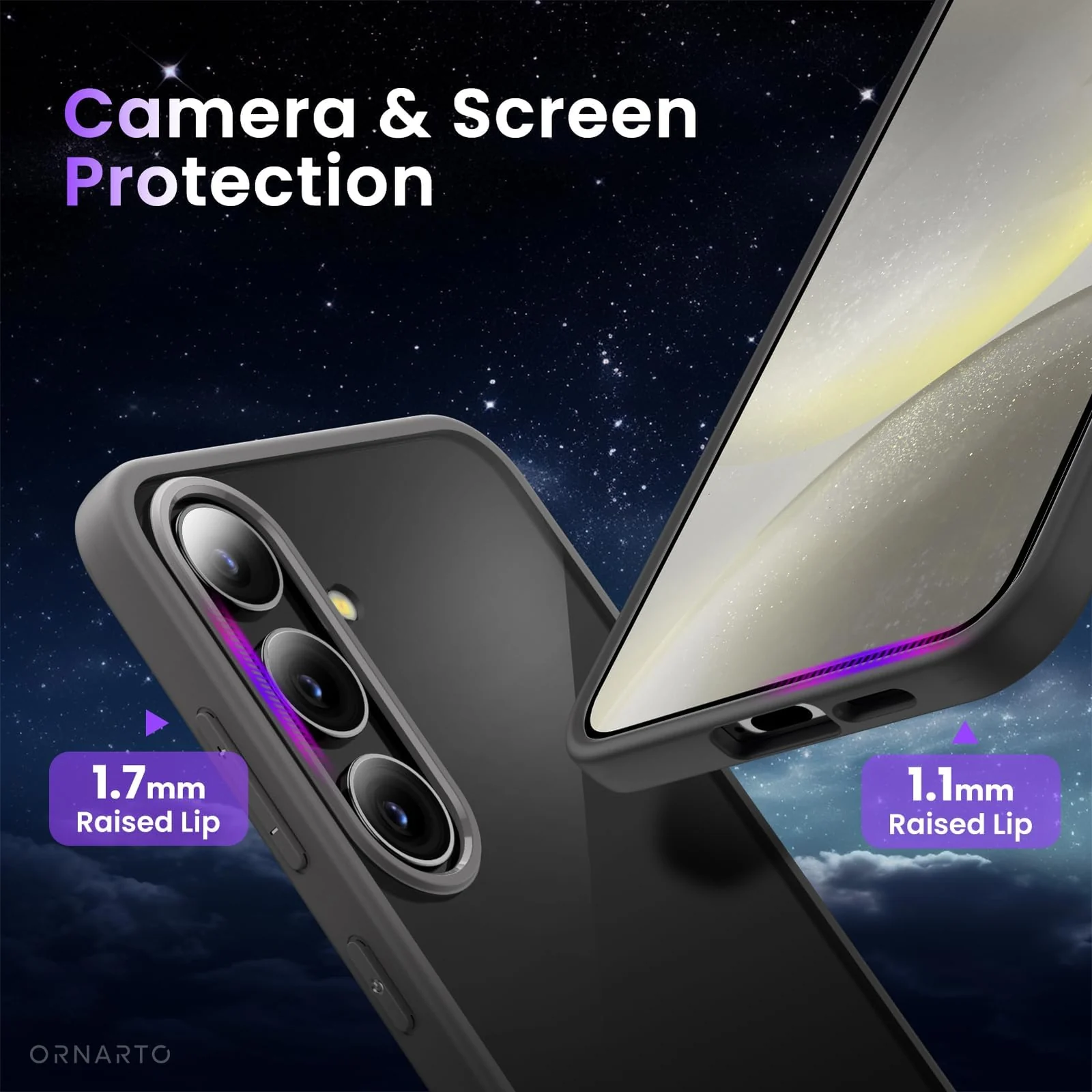 DL3 Mobilak Clear PC and TPU Protective Case for Samsung Galaxy S24 Plus with Shockproof Design and Anti-Yellowing Design - Titanium