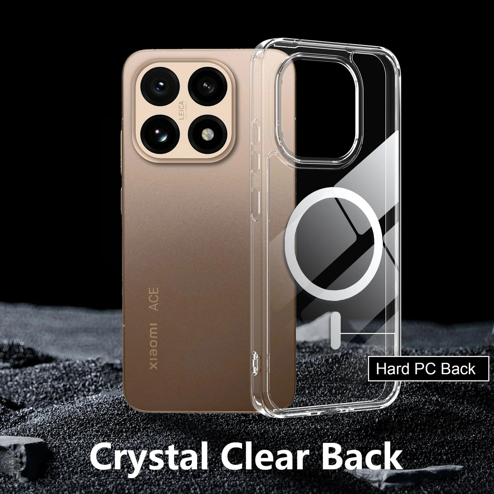 MOBIGON Slim Magnetic MagSafe-Compatible Phone Case for Xiaomi 15T, Clear