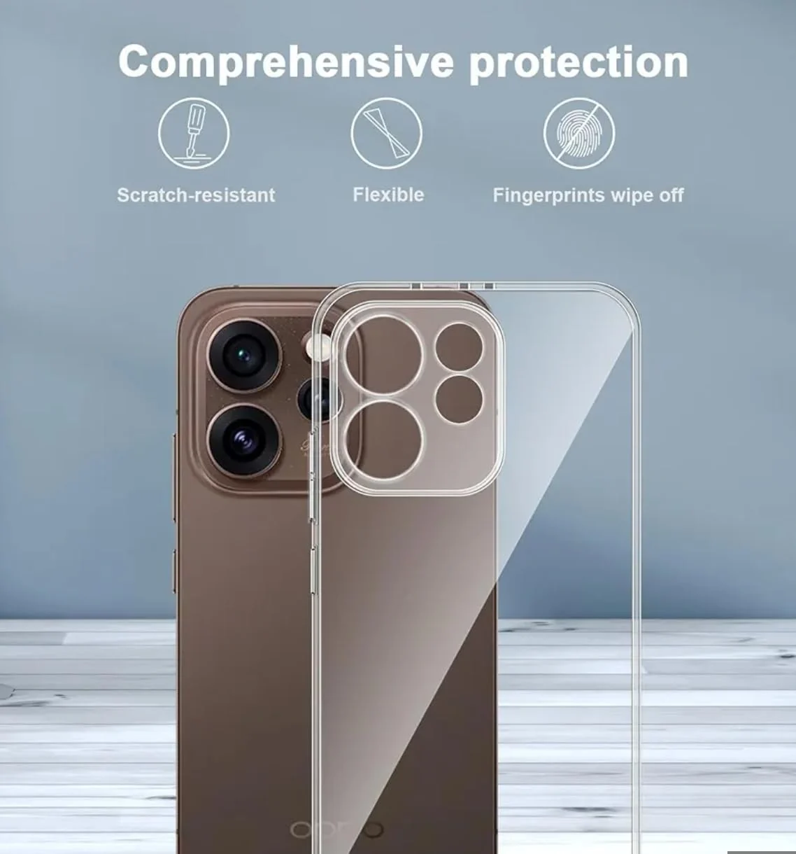 Mobigon Case Compatible with OPPO reno 15 pro, Case Crystal Soft TPU Gel Case Flexible Silicone Anti-Scratch Camera Protection TPU Cover - Clear