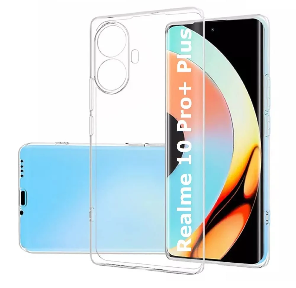 DL3 Mobilak Case Compatible with realme 10 Pro+ Plus 5G Case Crystal Soft TPU Gel Case Flexible Silicone Anti-Scratch Camera Protection TPU Cover - Clear