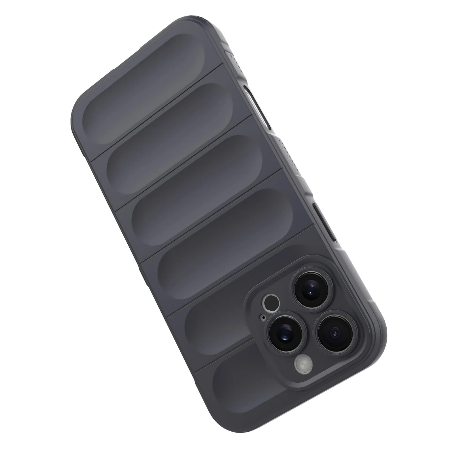 DL3 Mobilak Silicone Case for iPhone 16 Pro 6.3-Inch Heavy Duty Protective [Slim Fit] Shockproof Soft Flexible Protective Design Shock-Absorption TPU Cover With Camera Protection - Dark Gray