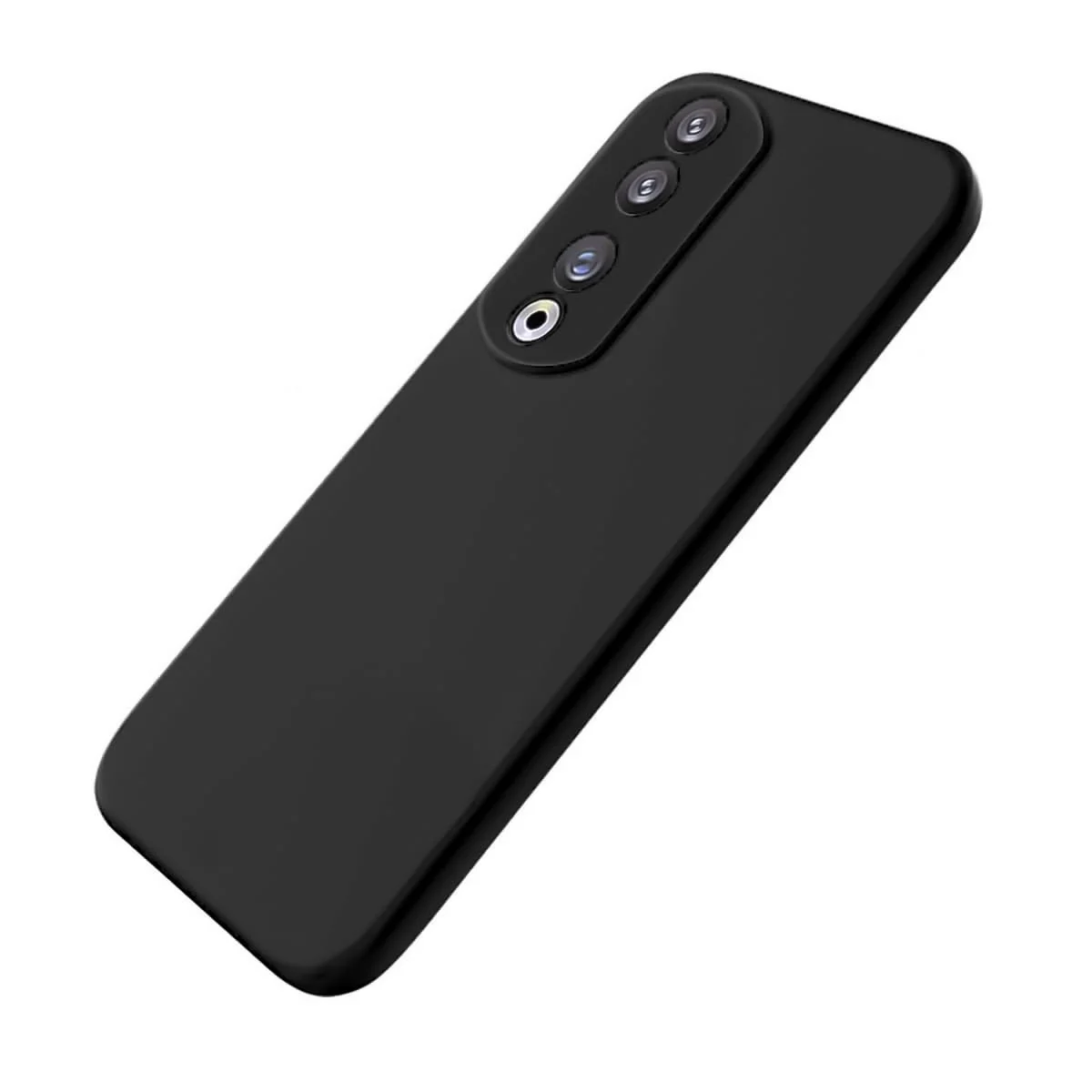 DL3 Mobilak Silicone Protective Case for Honor 70, Shock-absorbing protection, Scratch-resistant surface, Soft microfiber lining - Black