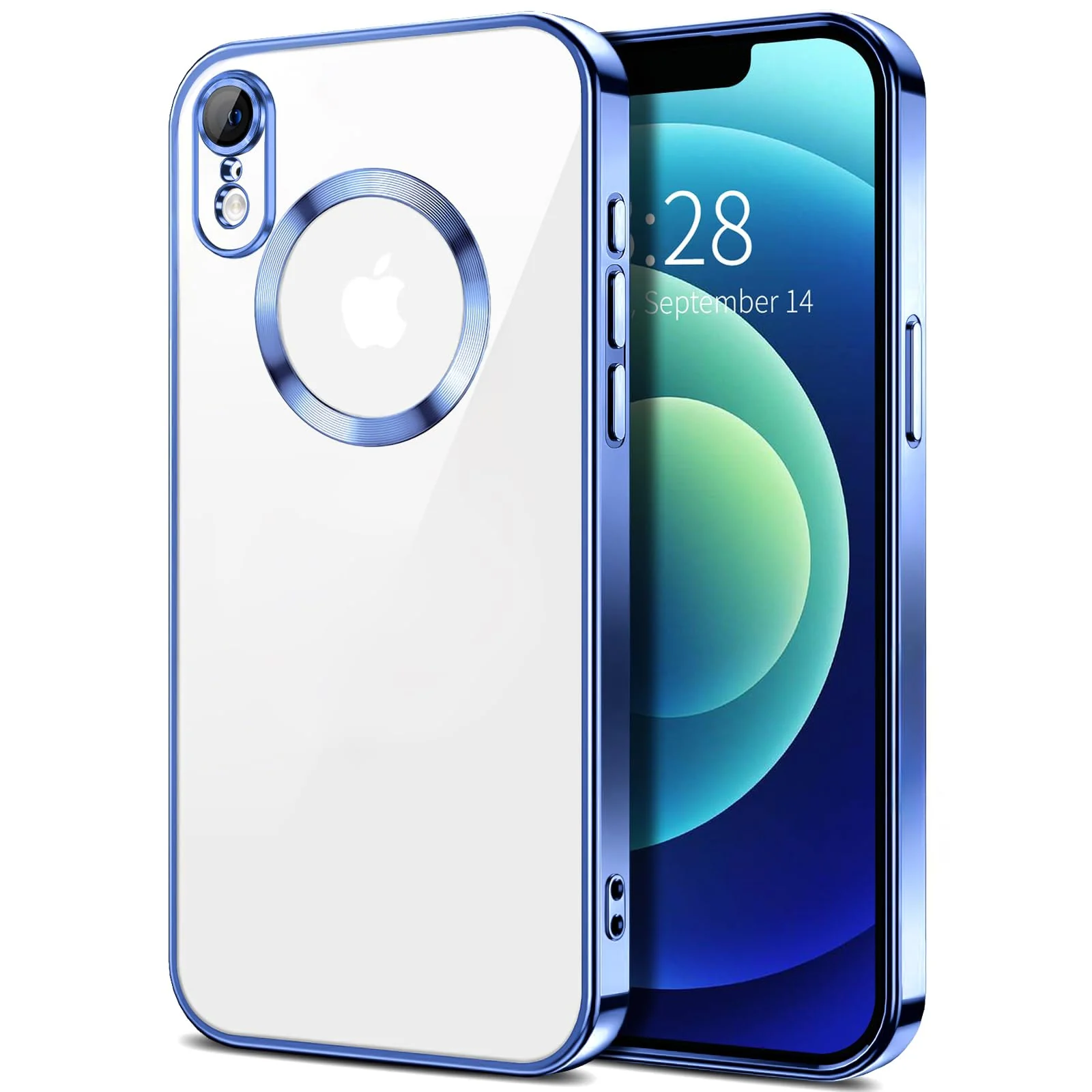 DL3 Mobilak Plated-Edge TPU Protective Case with Camera Protection for iPhone XR - Steel Blue