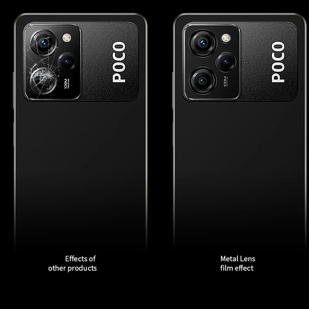 DL3 Mobilak Xiaomi Poco X5 Pro 5G Camera Protector Tempered Glass Screen Protector HD [Full Coverage][Anti-Scratch] Drop Protection Ultra Clear/Thin Lens Protector Case - Black