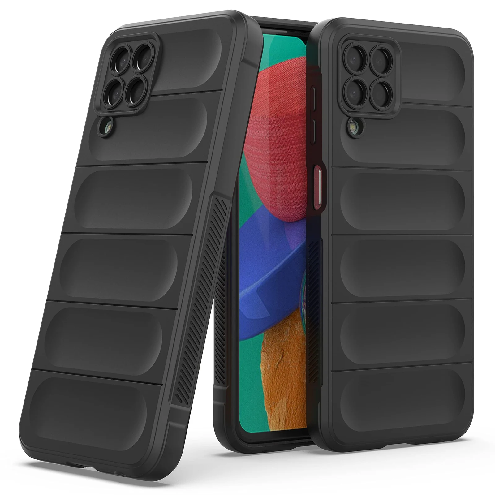 DL3 Mobilak Flexible Silicone and TPU Protective Case with Camera Protection for Samsung Galaxy M33 5G - Black