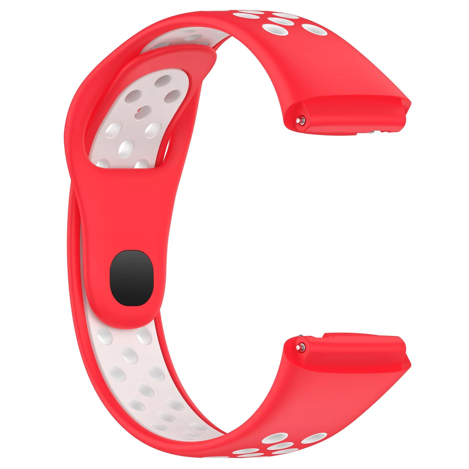 DL3 Mobilak Strap Silicone Compatible With Xiaomi Redmi Watch 3 Active/Redmi Watch 3 Lite, Sport Silicone Watch Band Wrist Strap, Bracelet Wristband Wrist Strap - Red White