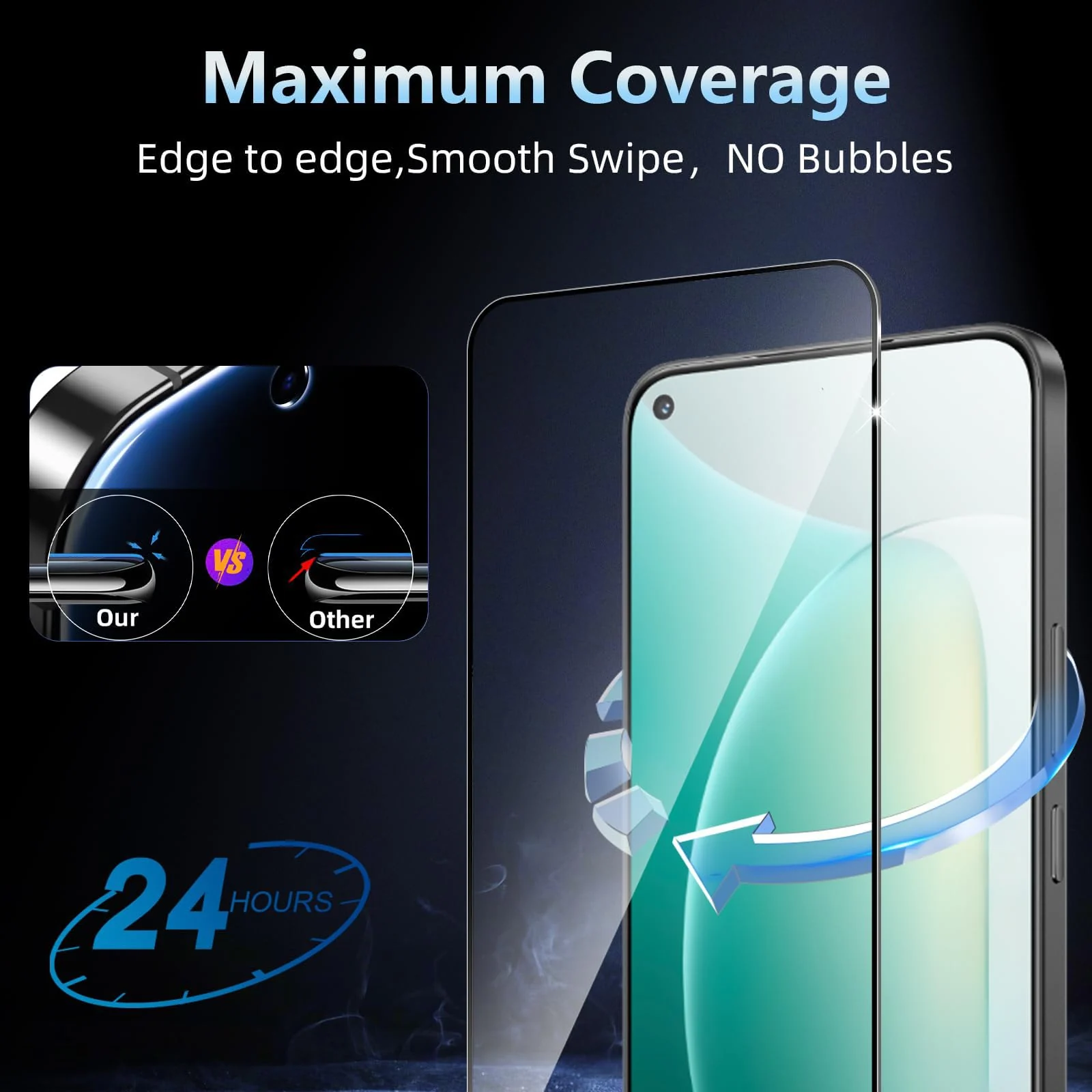 DL3 Mobilak for Reno 8 4G & 5G/Find X5 Lite/Reno 7Z 5G/realme 10 4G/realme 9 Pro+/realme 9 4G/realme 8/realme 8 Pro/OPPO A96 5G/A95/A94/A74 Tempered Glass Screen Protector, Anti-Scratch, Case Friendly - Clear