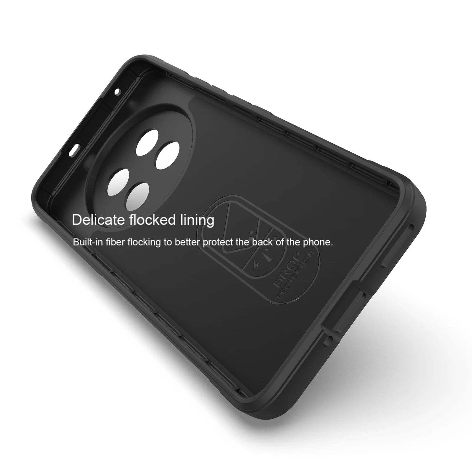 DL3 Mobilak Flexible Silicone and TPU Protective Case with Camera Protection for realme 13 Pro / realme 13 Pro Plus 5G - Black