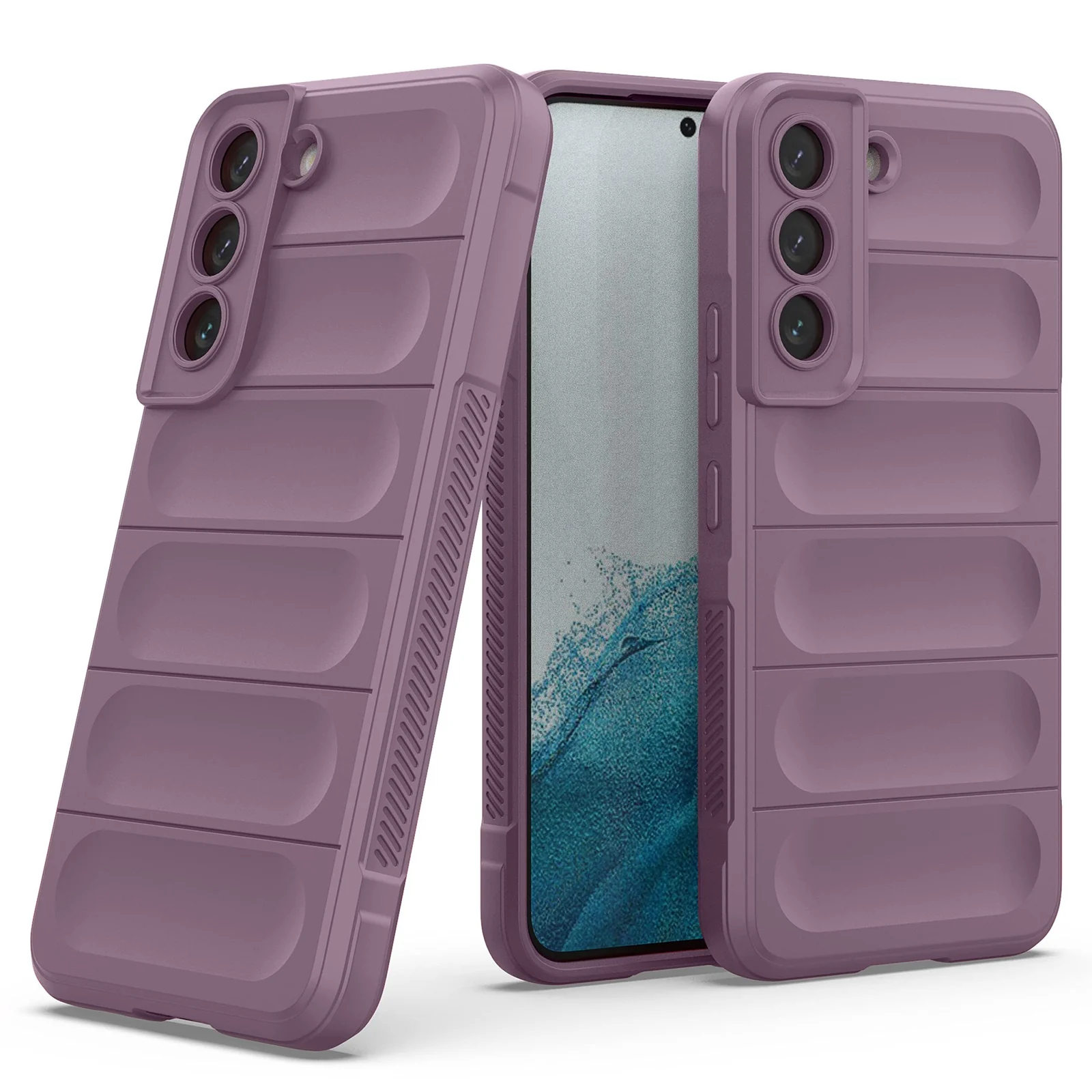 DL3 Mobilak Rugged Protective Case for Samsung Galaxy S21 FE, Camera protection, Shock-absorbing protection, Non-slip grip - Purple