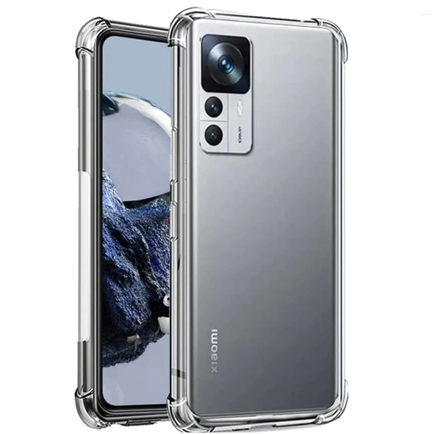 DL3 Mobilak Clear TPU Protective Case for Xiaomi 12 T / 12T Pro with Camera Protection and Shockproof Design - Clear