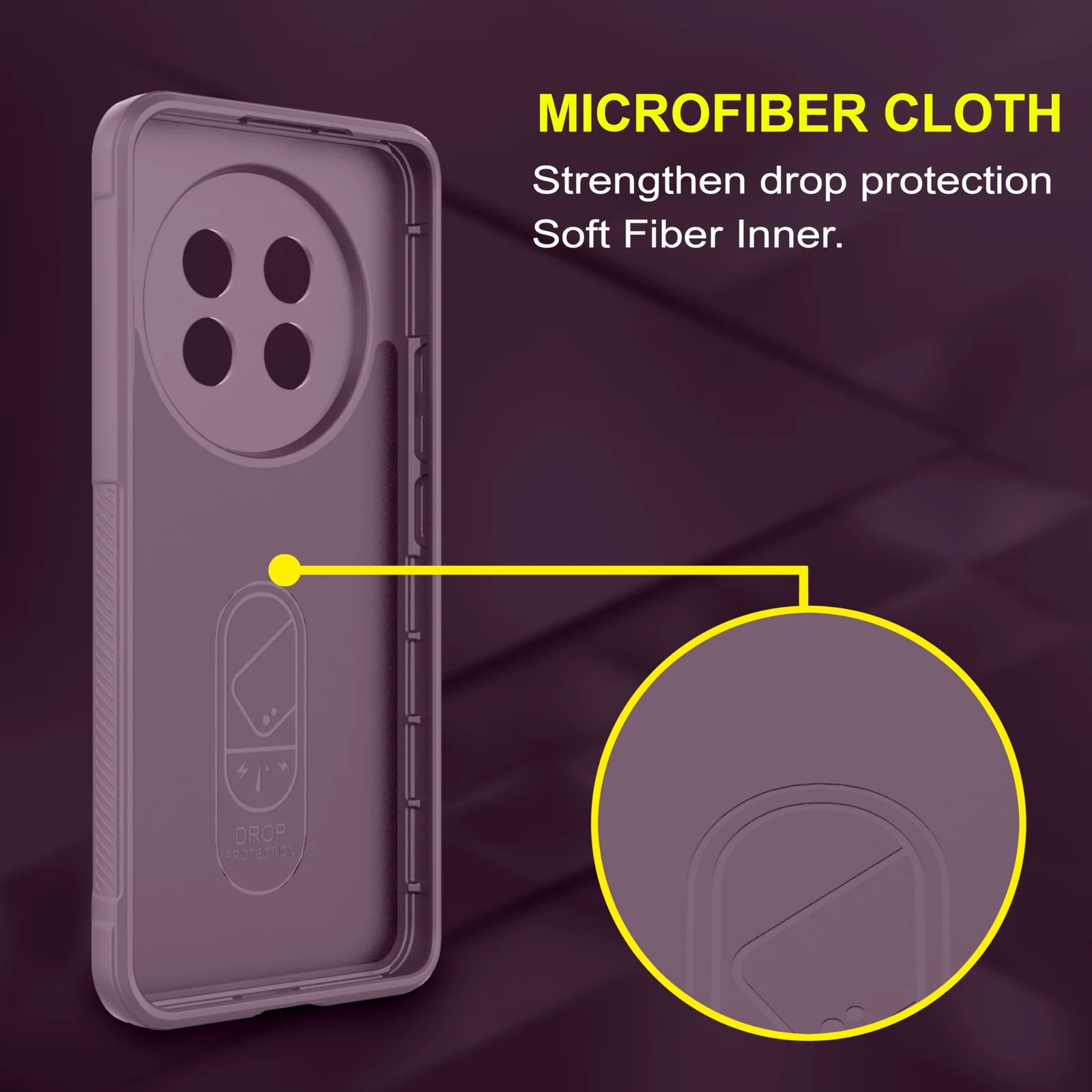 DL3 Mobilak Flexible Silicone and TPU Protective Case with Camera Protection for realme 13 Pro / realme 13 Pro Plus 5G - Purple