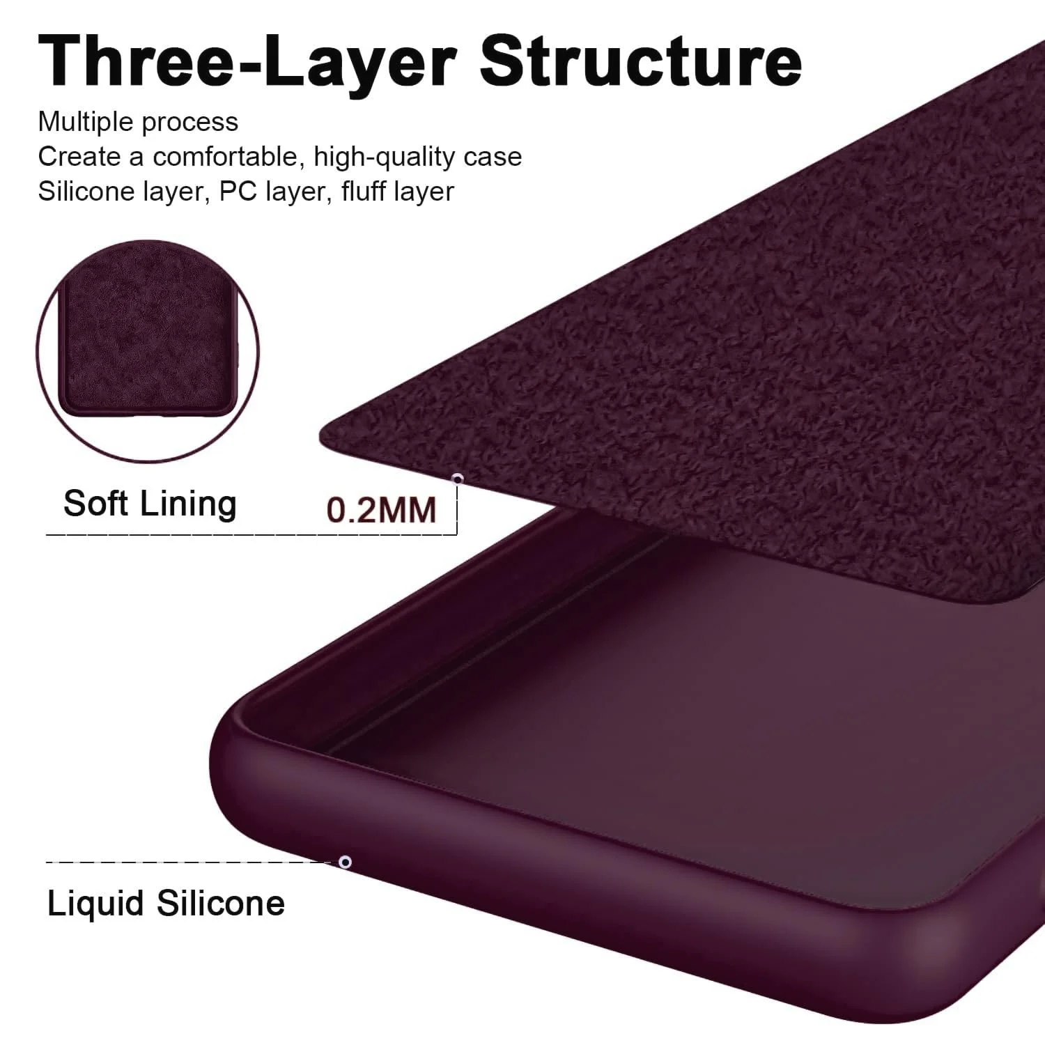 DL3 Mobilak Liquid Silicone Protective Case with Soft Microfiber Lining with Full Camera Protection for Xiaomi Poco X4 Pro 5G - Wine Red