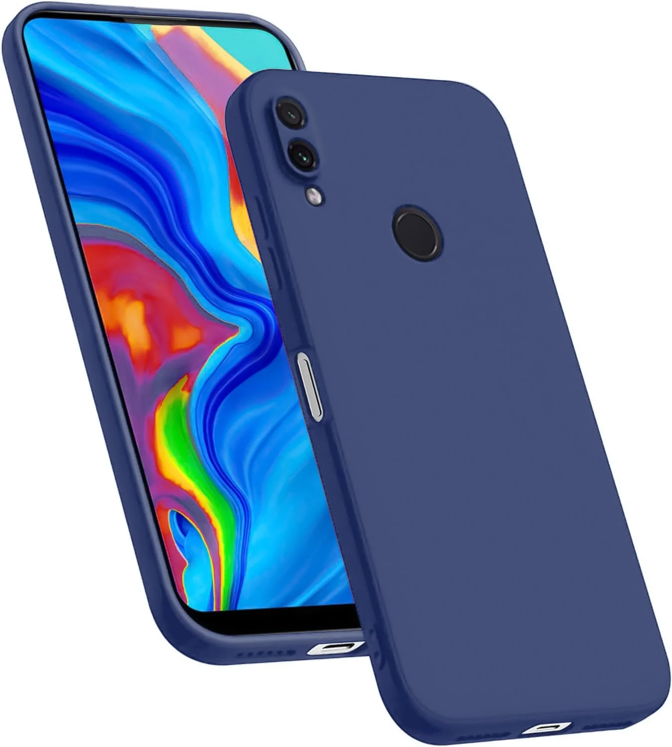Dl3 Mobilak Xiaomi Redmi Note 7 / Note 7 Pro Case,Soft Flexible Silicone Gel Rubber Bumper Cover,Full Body Shockproof Protective Phone Case (Win Red)