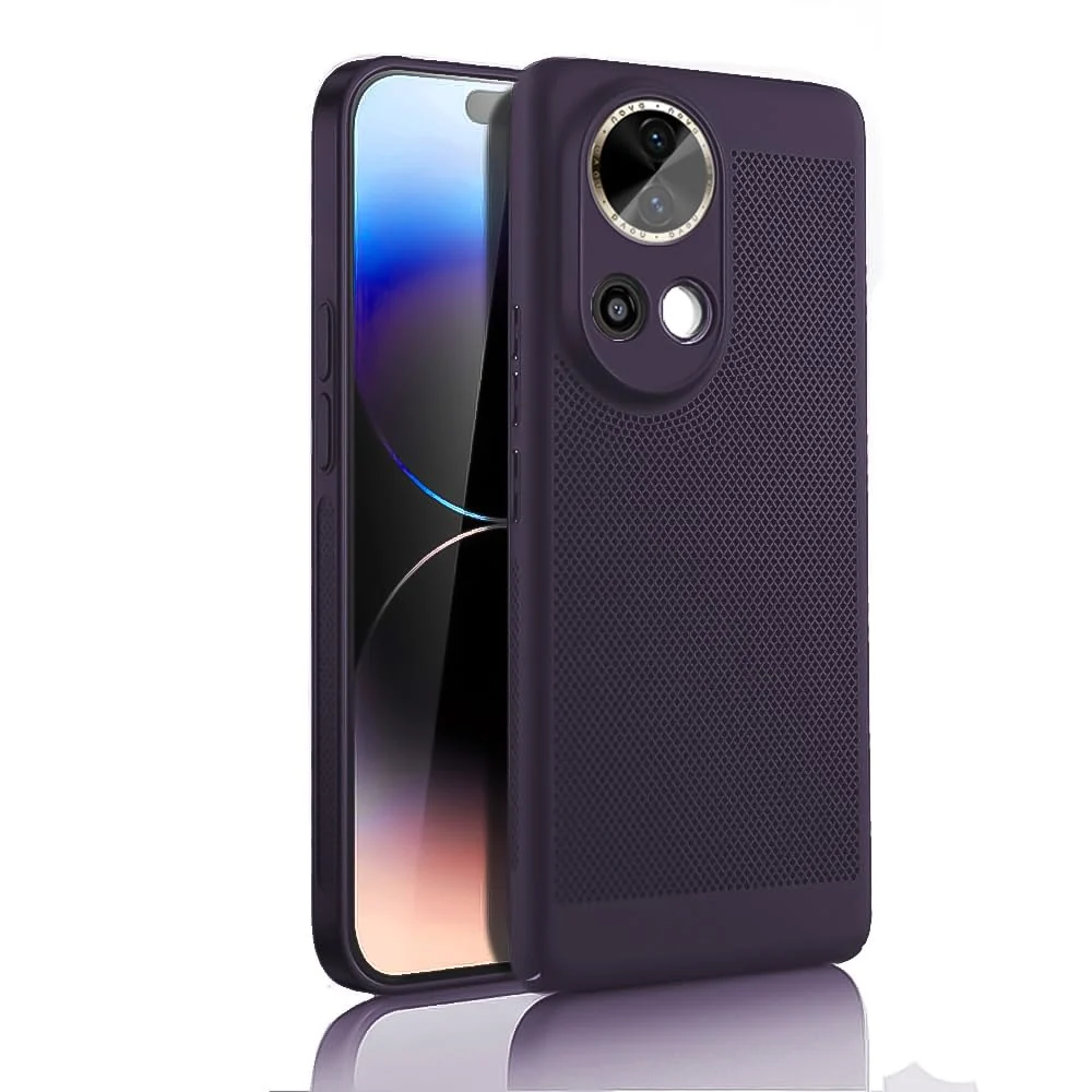 Dl3 Mobilak Case For Huawei Nova 13 / Nova 12 Heat Dissipation Case with Built-in Camera Lens Protector Slim Fit Breathable Cooling Anti-Fingerprint Hard PC Back Shockproof Cover (Baby Blue)