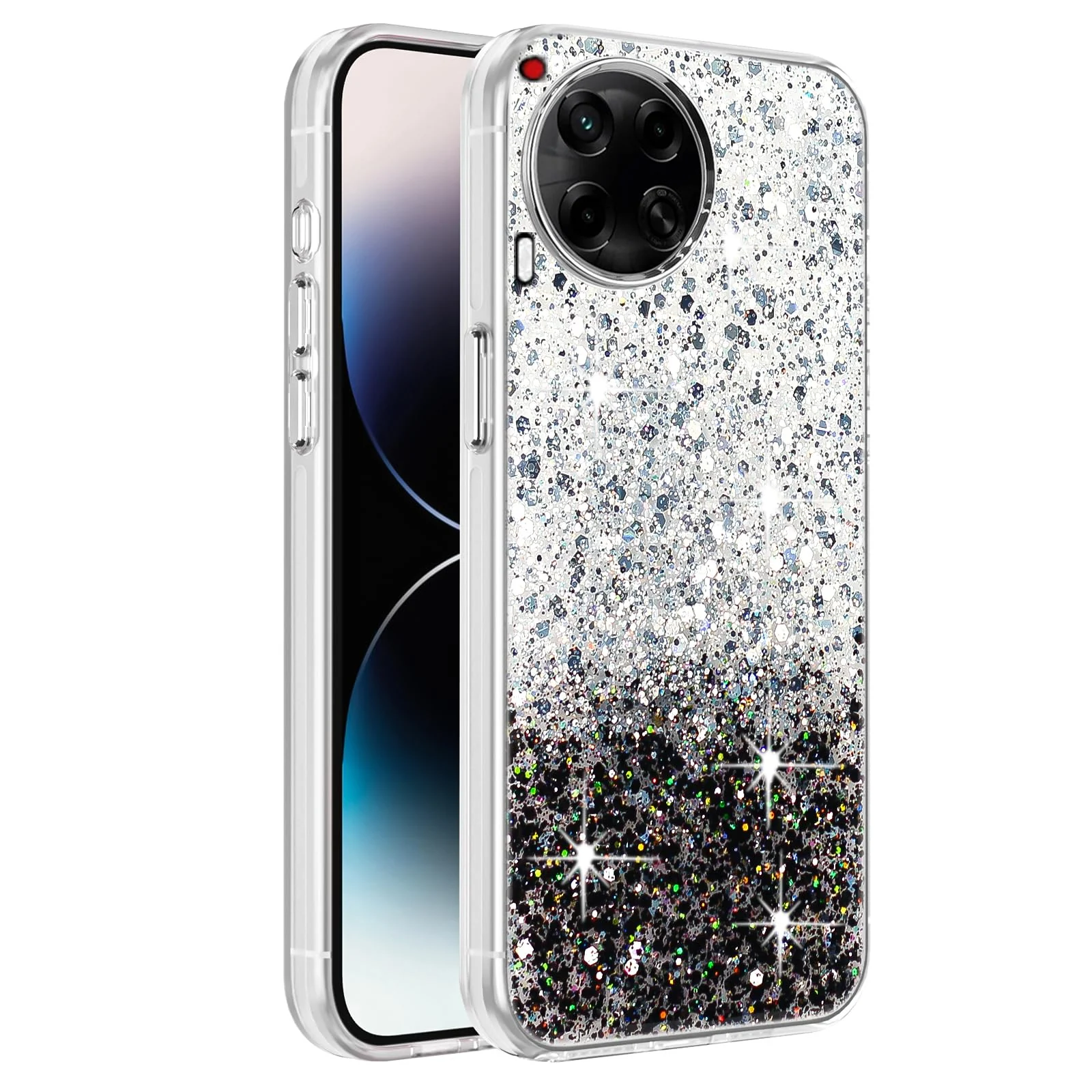 Tecno Camon 30 4G — DL3 Mobilak Glitter Protective Case for Tecno Camon 30 4G, Supports wireless charging, Camera protection, Shock-absorbing protection