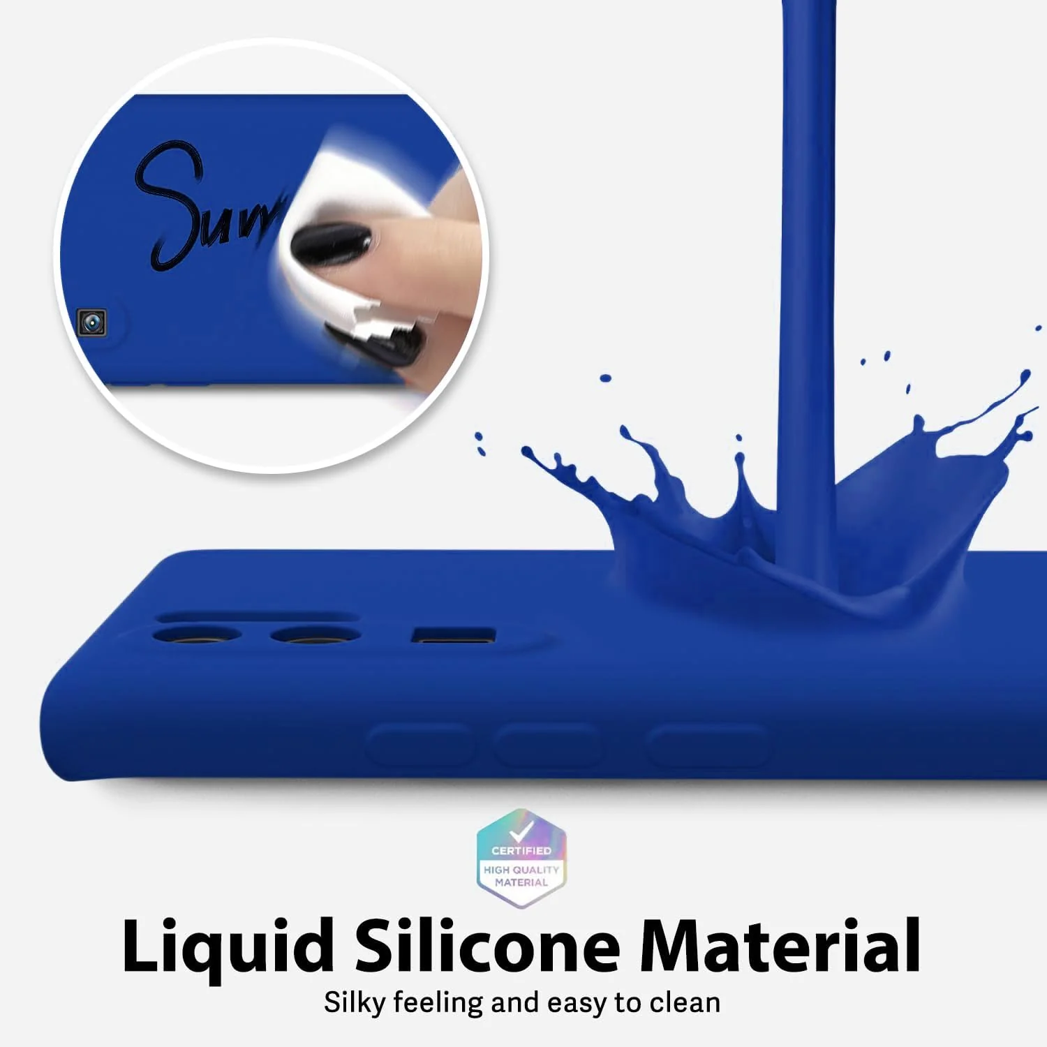 DL3 Mobilak Soft Silicone Protective Case for Huawei P30 Pro with Microfiber Lining and Shockproof Design - Pepsi