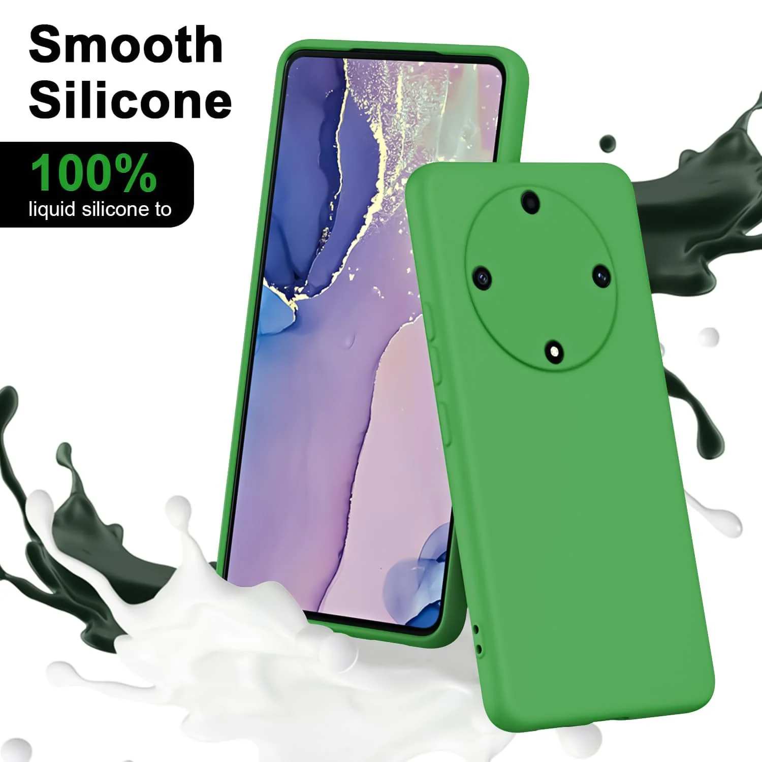 DL3 Mobilak Honor X9b Case, Soft Flexible Silicone Gel Rubber Bumper Cover, Full Body Shockproof Protective Phone Case - Green