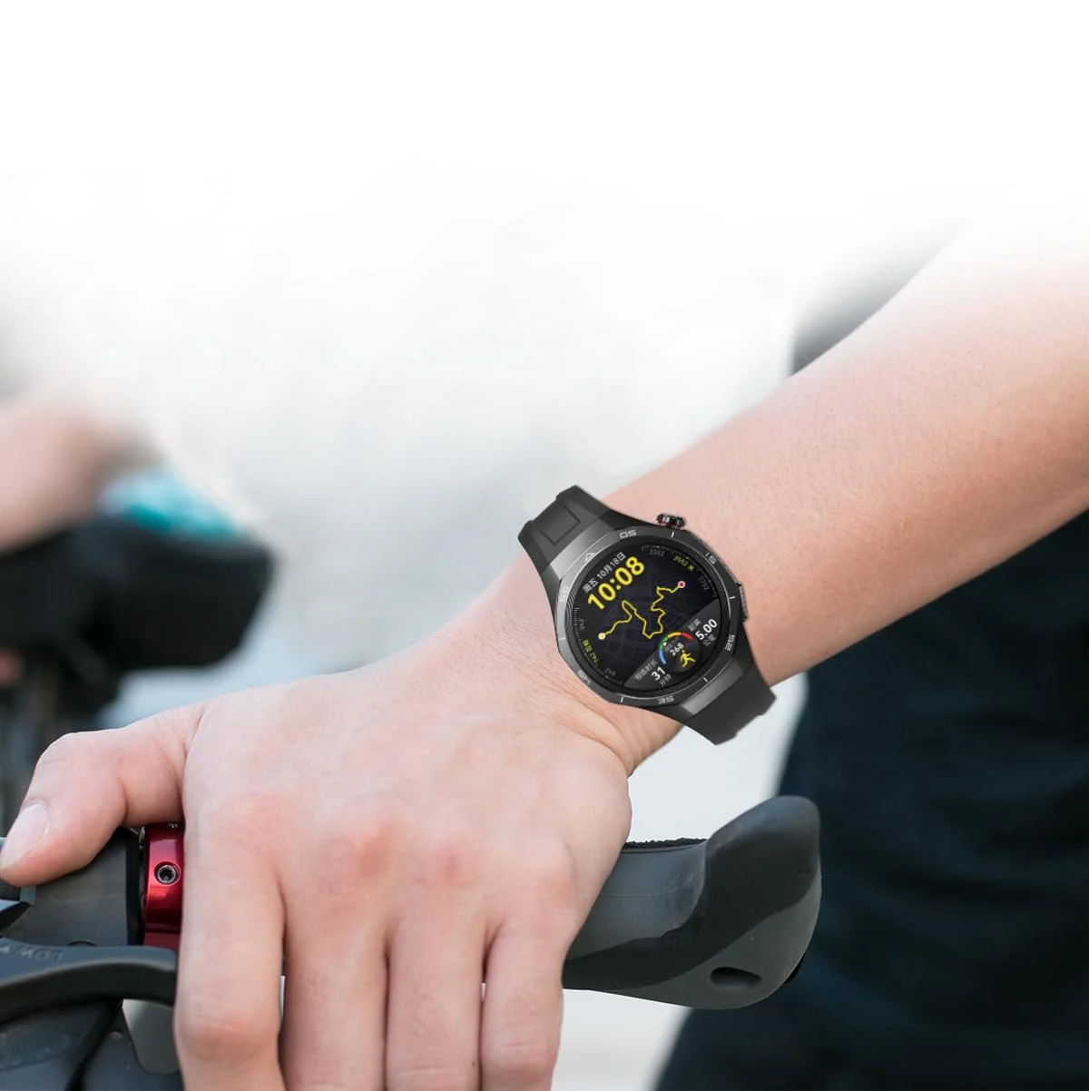DL3 Mobilak Silicone Straps Compatible with Huawei GT 5 Pro 46 mm / GT5 46 mm / GT4 46mm Sports Wristbands Replacement Waterproof Silicone Strap, 22mm - Black