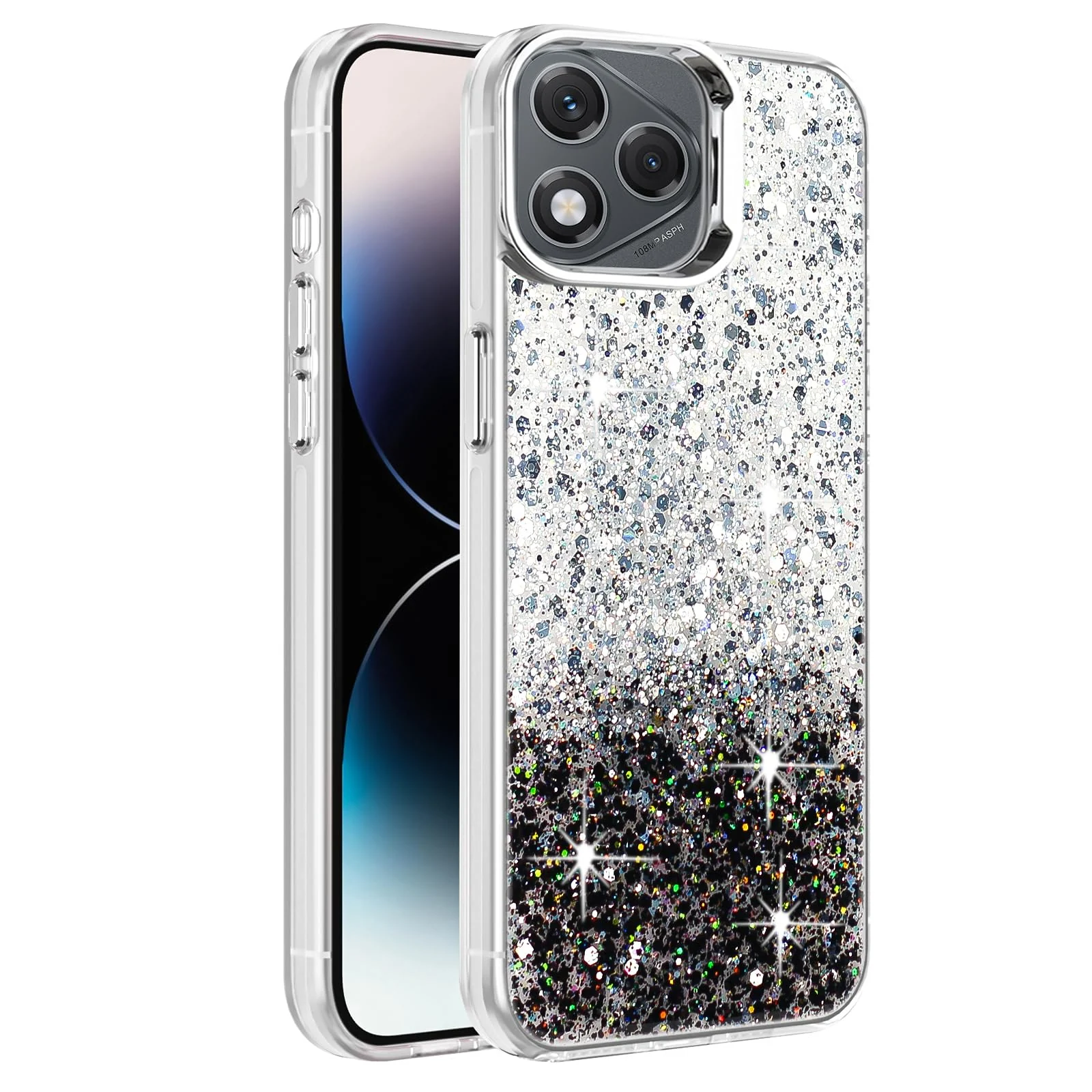 Honor 400 Lite — DL3 Mobilak Glitter Protective Case for Honor 400 Lite, Supports wireless charging, Camera protection, Shock-absorbing protection