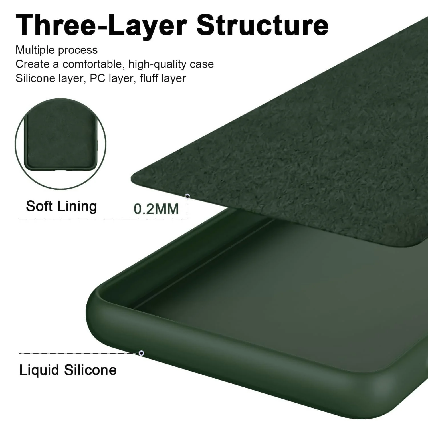 DL3 Mobilak OPPO Reno 8T 4G (Not 5G) Case, Soft Flexible Silicone Gel Rubber Bumper Cover, Full Body Shockproof Protective Phone Case - Green