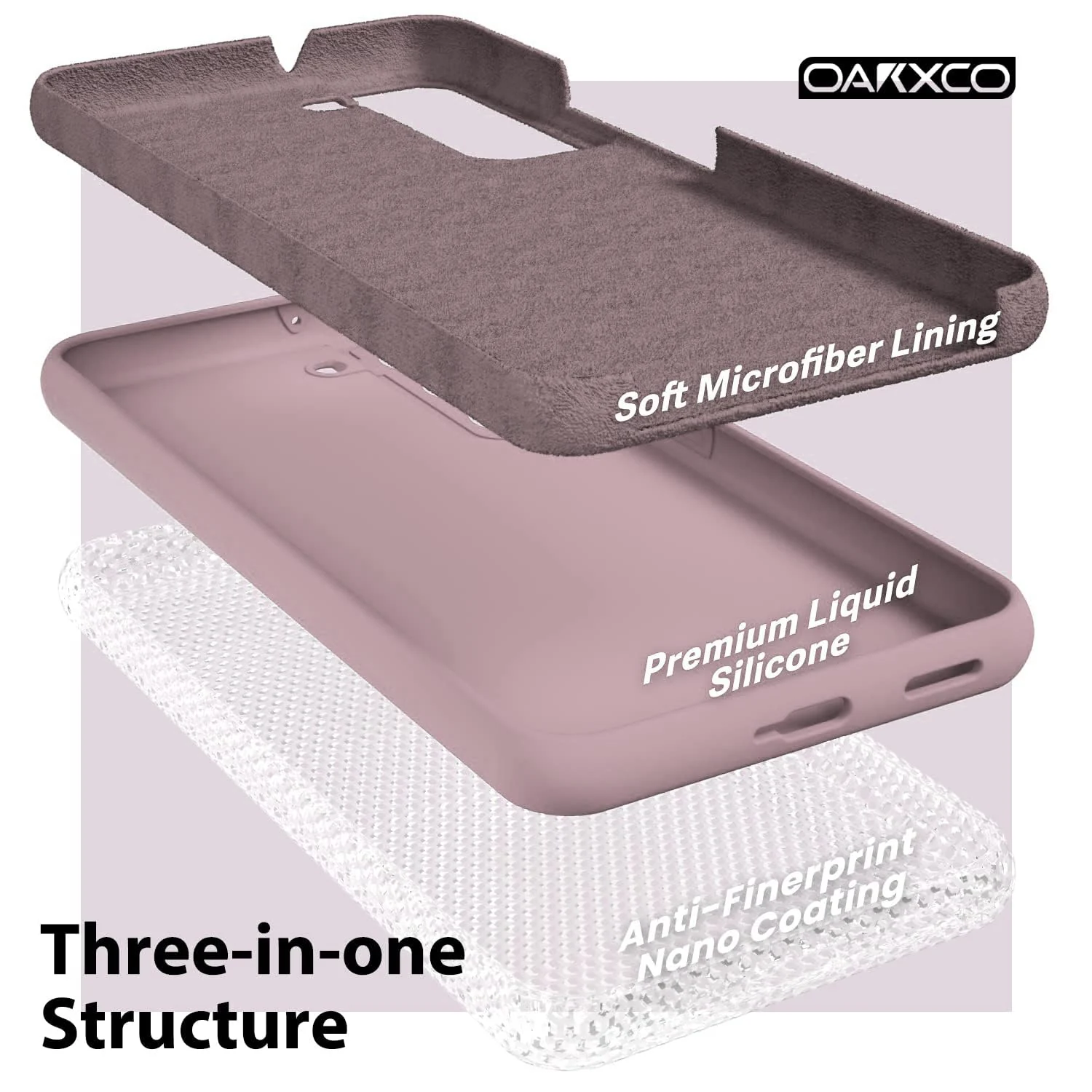 DL3 Mobilak Liquid Silicone Protective Case with Soft Microfiber Lining with Full Camera Protection for Samsung Galaxy S22 5G - Cashmere