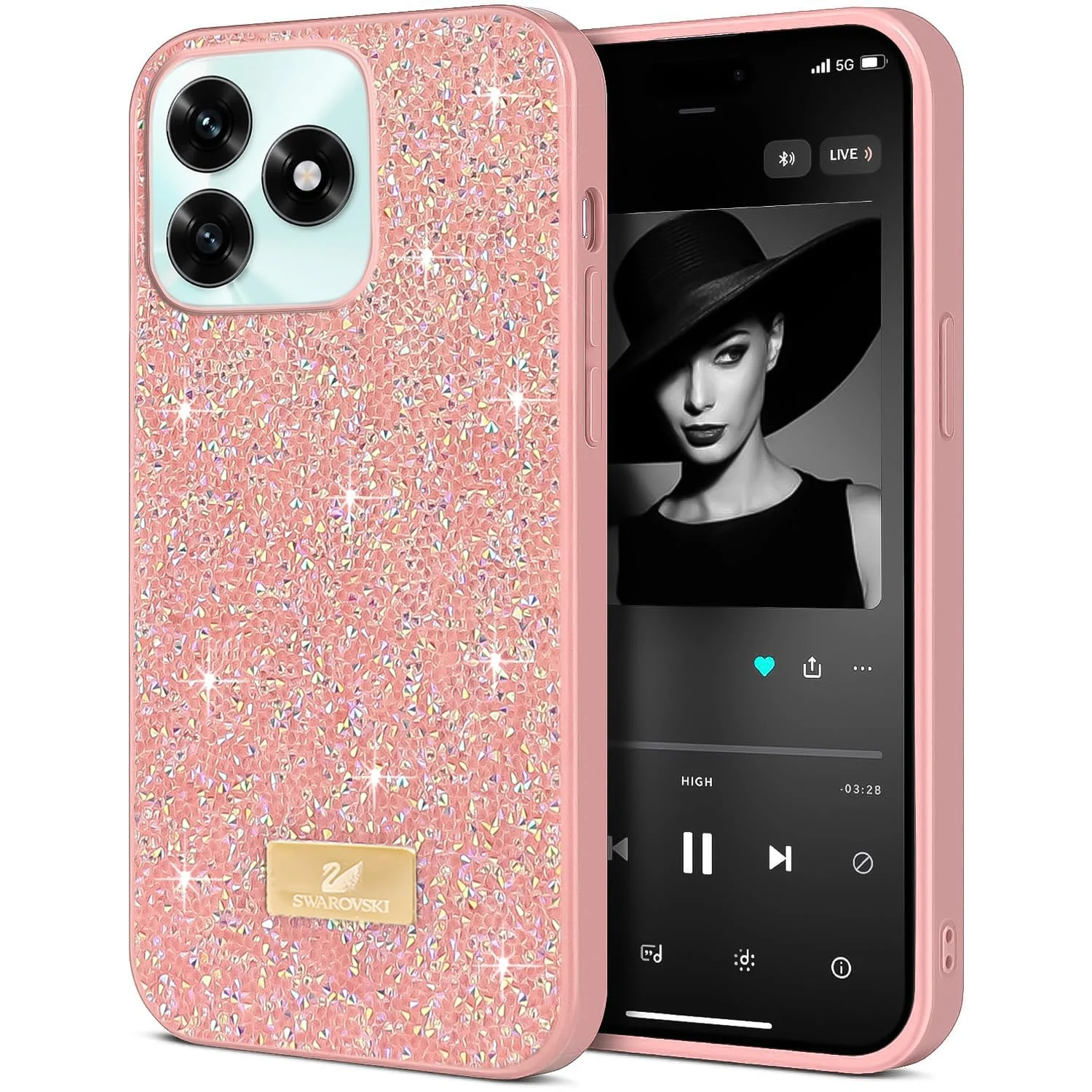 Honor X5c Plus — DL3 Mobilak Glitter Protective Case for Honor X5c Plus, Supports wireless charging, Shock-absorbing protection, Scratch-resistant surface