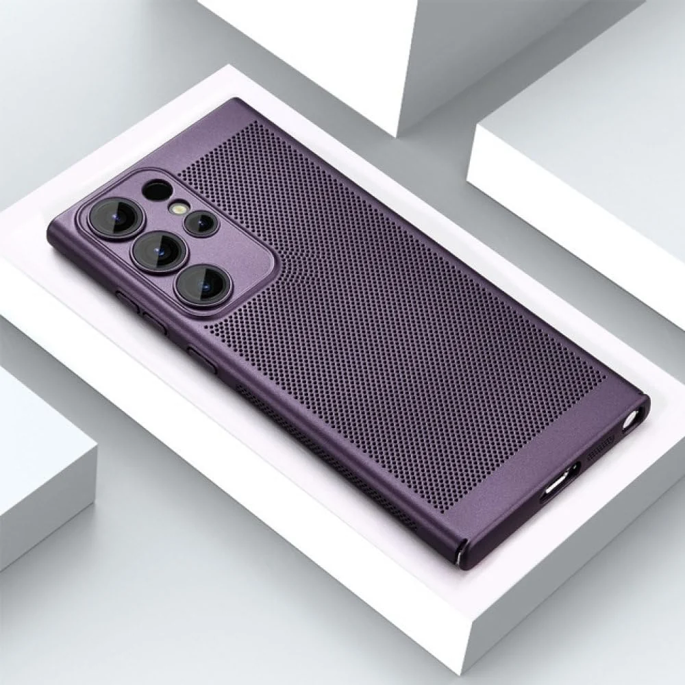 DL3 Mobilak PC Protective Case for Samsung Galaxy S25 Ultra, Supports wireless charging, Camera protection, Shock-absorbing protection - Purple