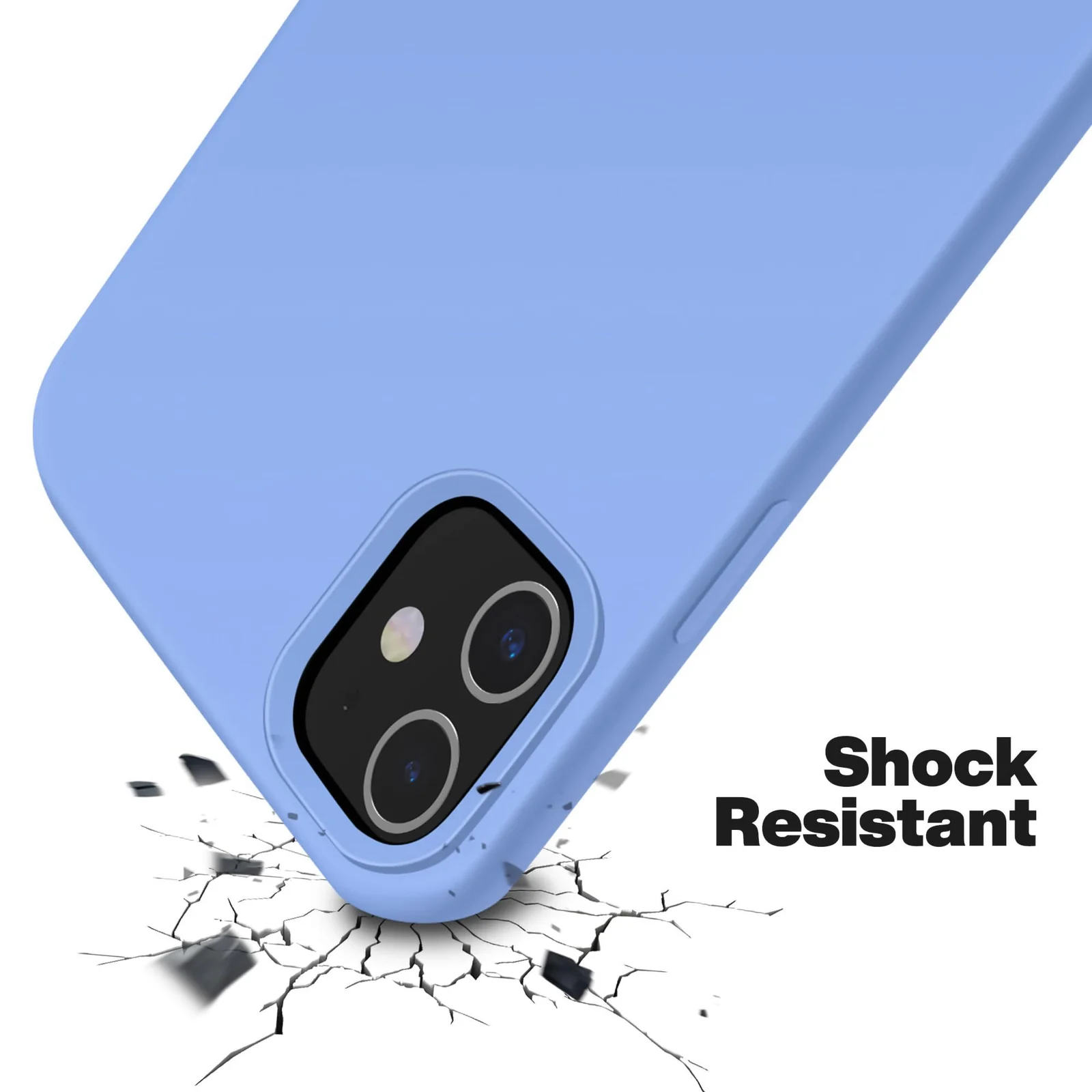 DL3 Mobilak Liquid Silicone Case for iPhone 11 (6.1 Inch), Shock-absorbing protection, Scratch-resistant surface, Soft microfiber lining - Light Blue