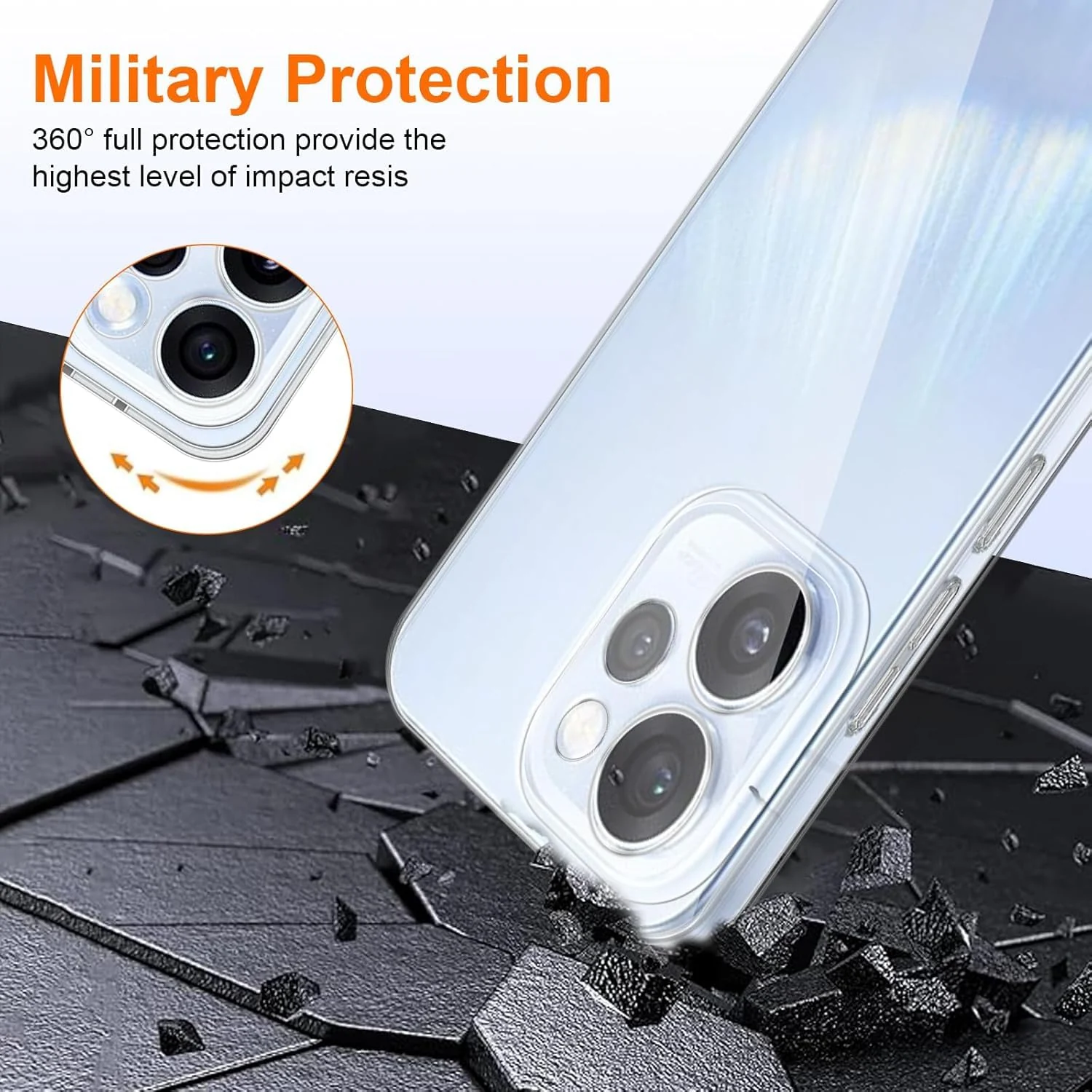 DL3 Mobilak Case Compatible with OPPO Reno 15 5G, Case Crystal Soft TPU Gel Case Flexible Silicone Anti-Scratch Camera Protection TPU Cover - Clear