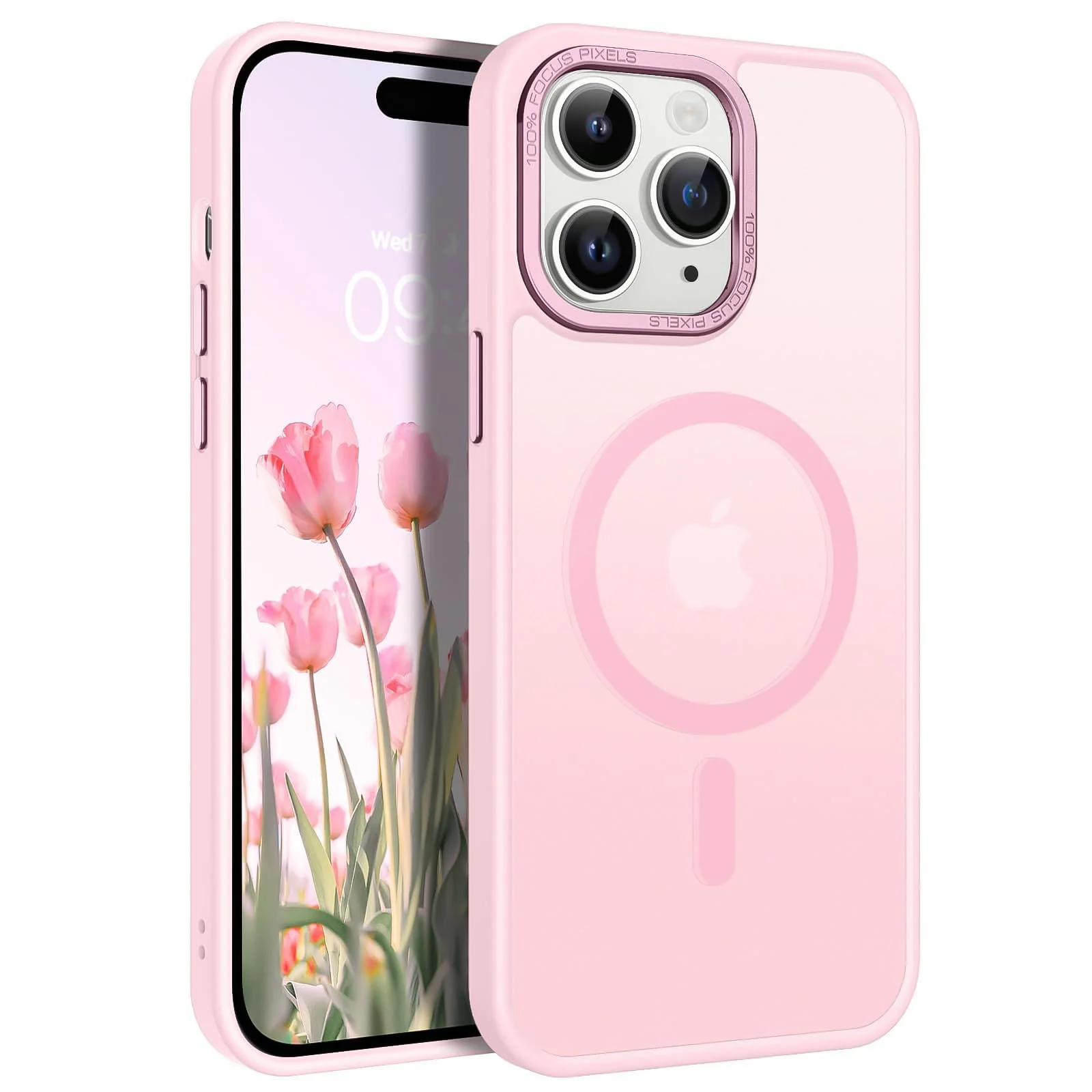 DL3 Mobilak Wallet Case with Card Slot for iPhone 11 Pro Max with Ring Holder and Magnetic Car-Mount Support - Pink