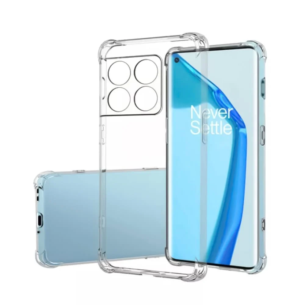 DL3 Mobilak Case Compatible with OnePlus 10 Pro 5G, Cover Silicone TPU Gorilla Anti-shock Protector Camera Shockproof Corners - Clear