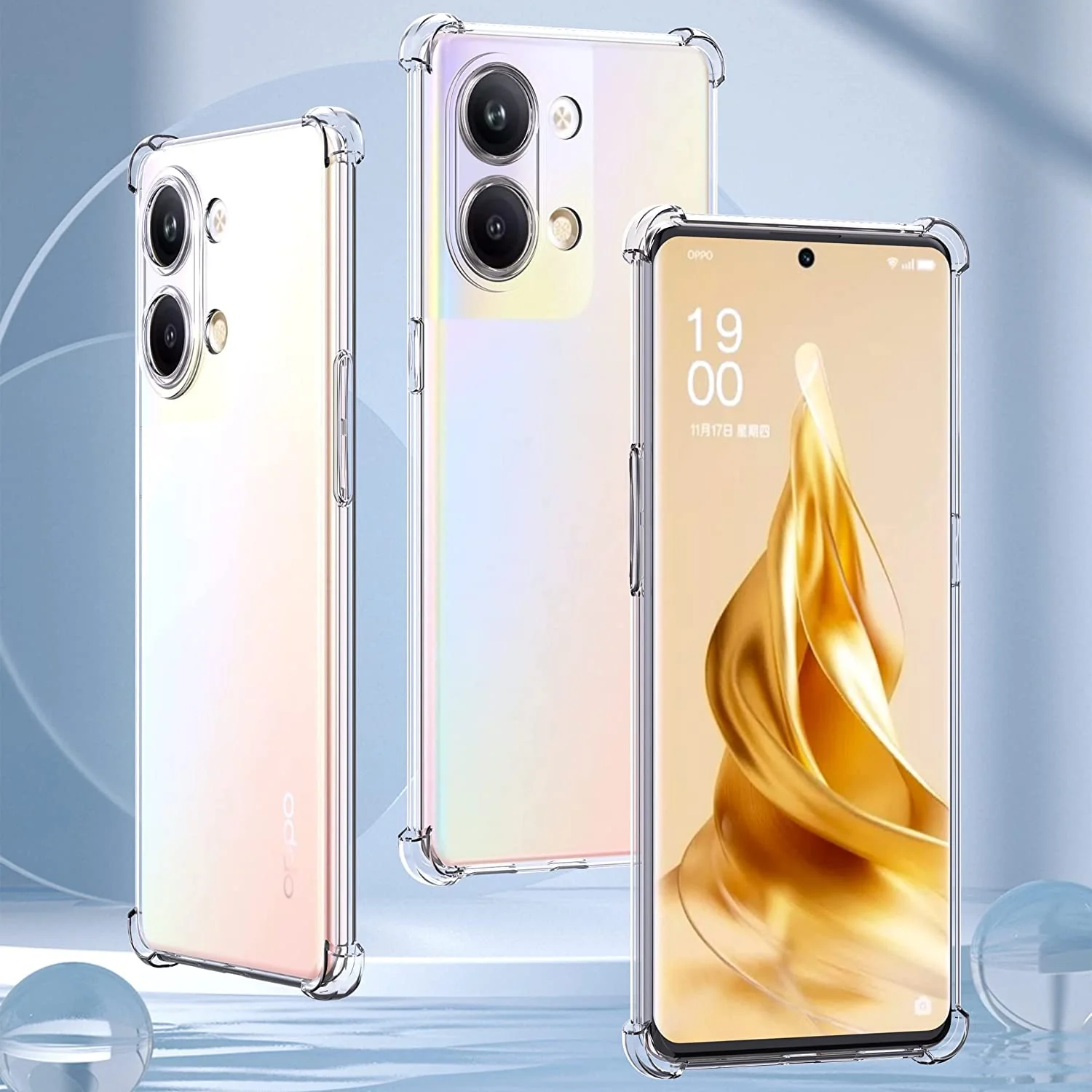 DL3 Mobilak Clear TPU Protective Case for OPPO Reno 9 5G / Reno 9 Pro 5g with Camera Protection and Shockproof Design - Clear
