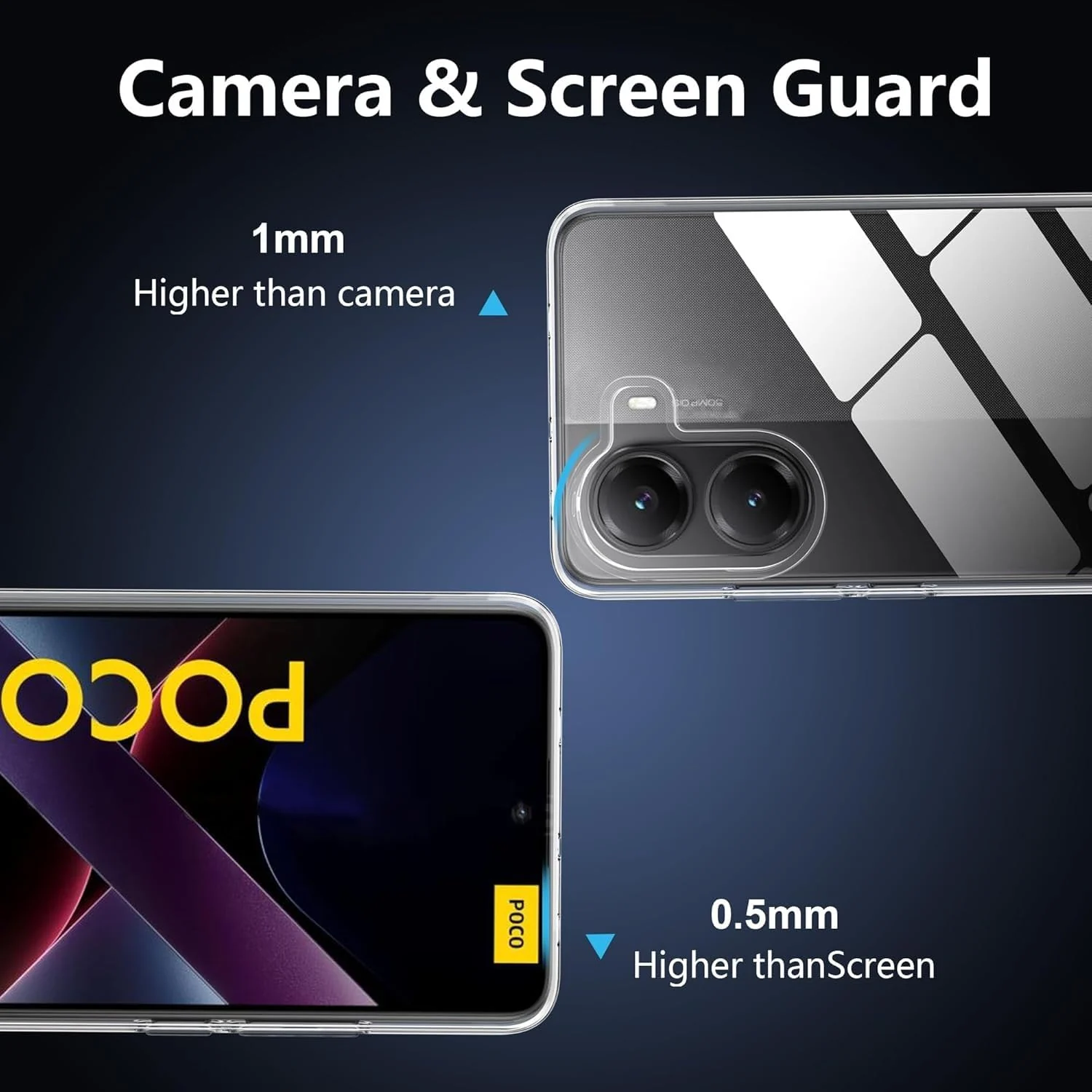 DL3 Mobilak Protective Case Compatible with Xiaomi Poco X7 Pro 5G Cover, Mobile Phone Case Thin Soft Silicone Anti-Yellow Protective Case - Clear
