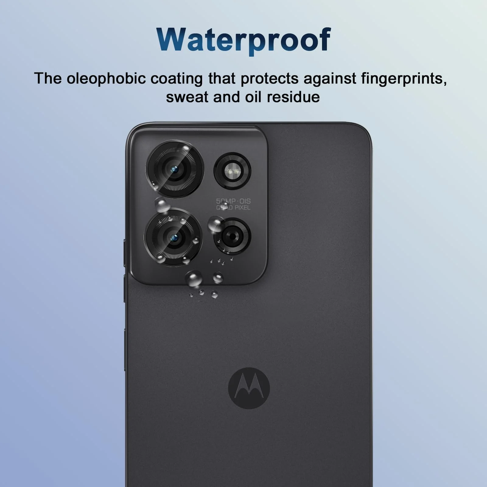 DL3 Mobilak Camera Lens Protector for Motorola Moto G75 Accessories, 9H Tempered Glass Metal Individual Ring Camera Cover Screen Protector, Case Friendly, Anti Scratch - Black