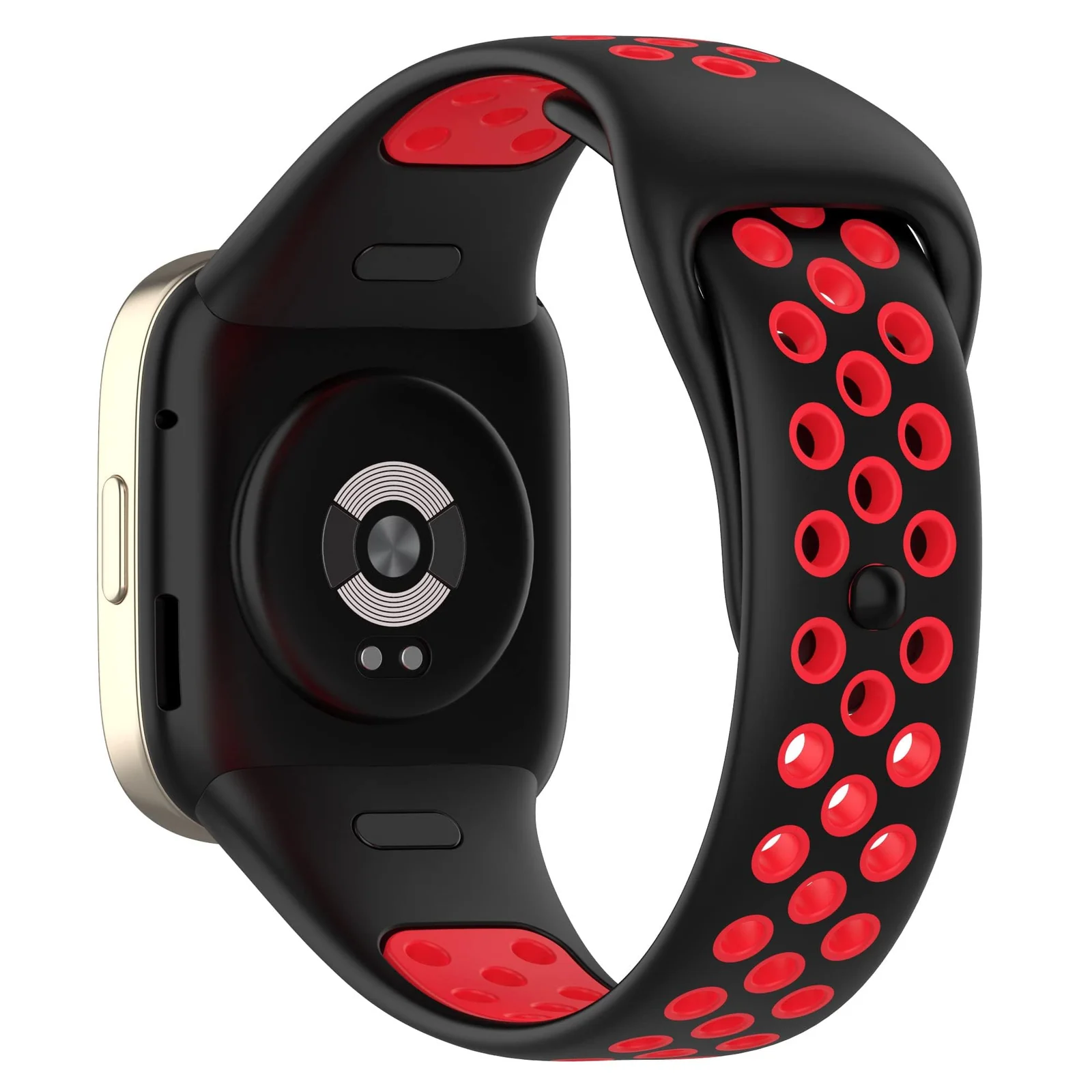 DL3 Mobilak Strap For Xiaomi Redmi Watch 3 (Not for Redmi Watch 3 Lite/Active), [Breathable] Soft Silicone Strap, Two Tone Band, Silicone Replacement Strap - Black