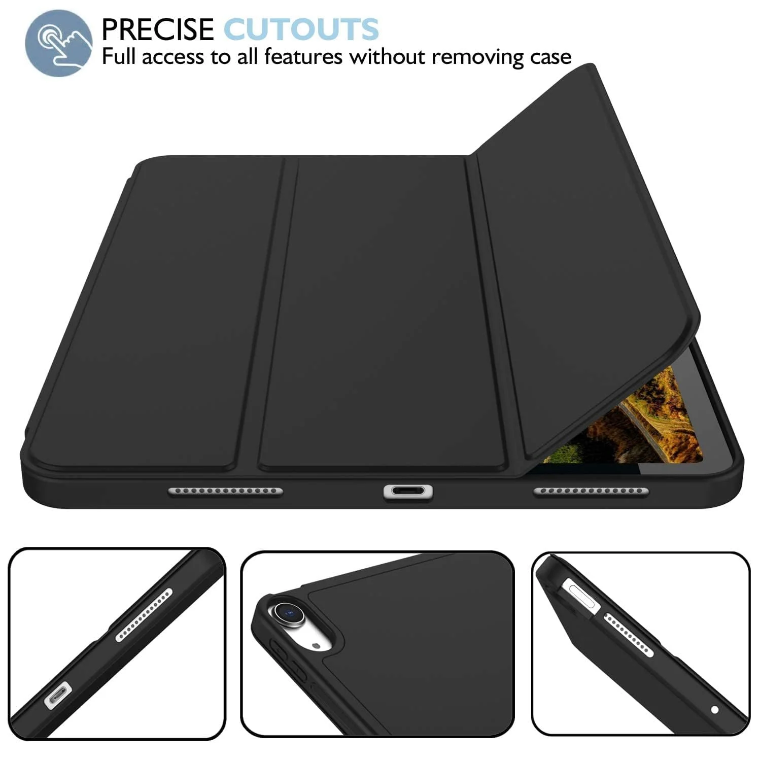 DL3 Mobilak Smart Case For Huawei MatePad 11.5s 2024 11.5 inch (Not matePad 11.5) Cover with Pencil Holder, Soft TPU Smart Stand Back Cover Auto Wake/Sleep - Black