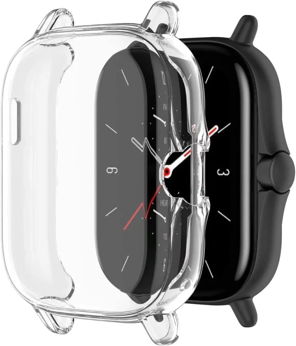 DL3 Mobilak Case Compatible with Amazfit GTS 2 / GTS 2e Case All-Around Screen Protector Watch Soft TPU Shockproof Cover Slim Guard Thin Bumper Shell Protector