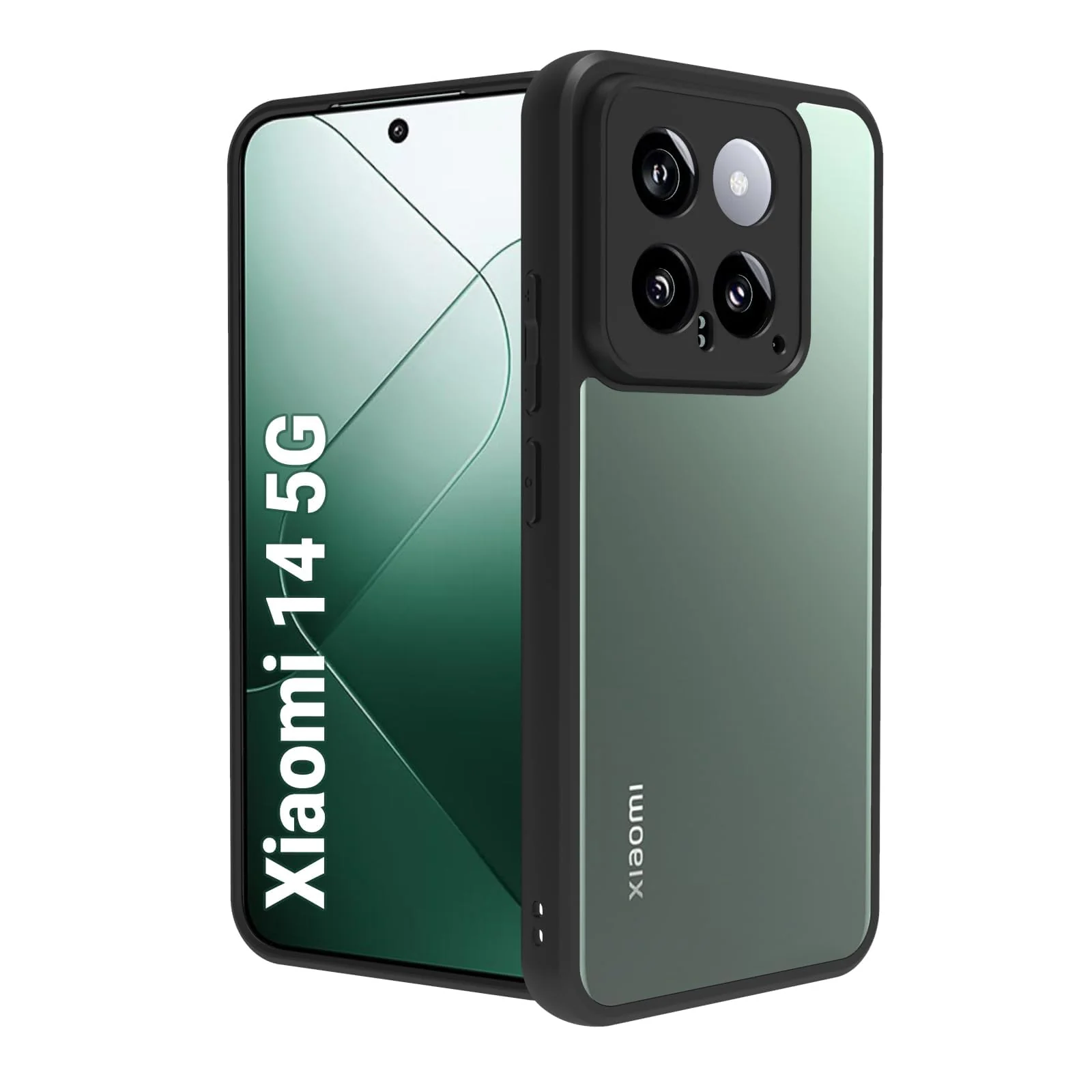 DL3 Mobilak Clear TPU Case for Xiaomi 14, Camera protection, Shock-absorbing protection, Scratch-resistant surface - Black