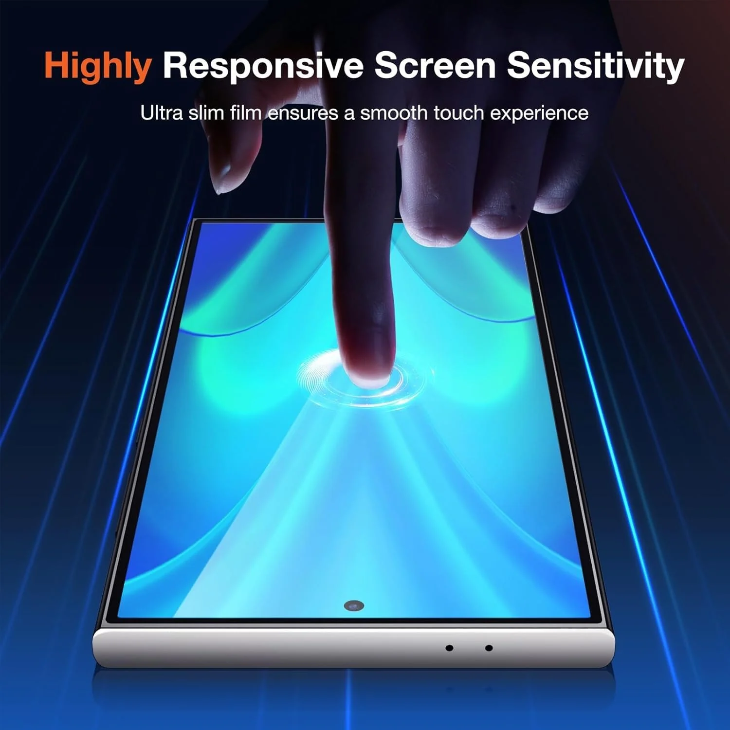 DL3 Mobilak 5D Curved Full Glass Screen Protector For samsung galaxy S24 ultra Frame Protector - Black