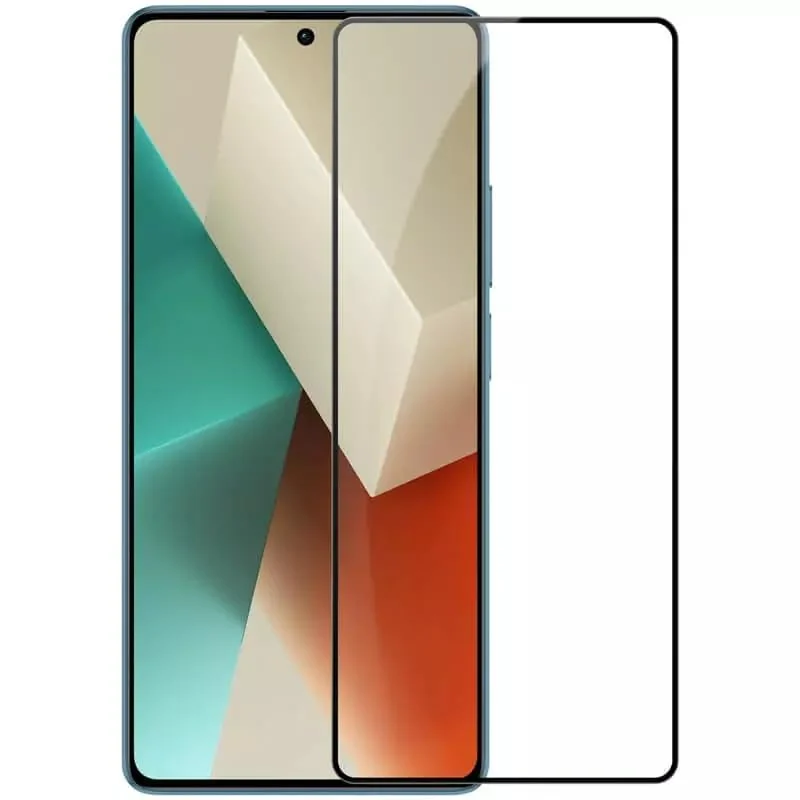 DL3 Mobilak 5D Full Glass Screen Protector For Xiaomi Redmi Note 13 Pro 4G (Not 5G) Black Frame - Clear