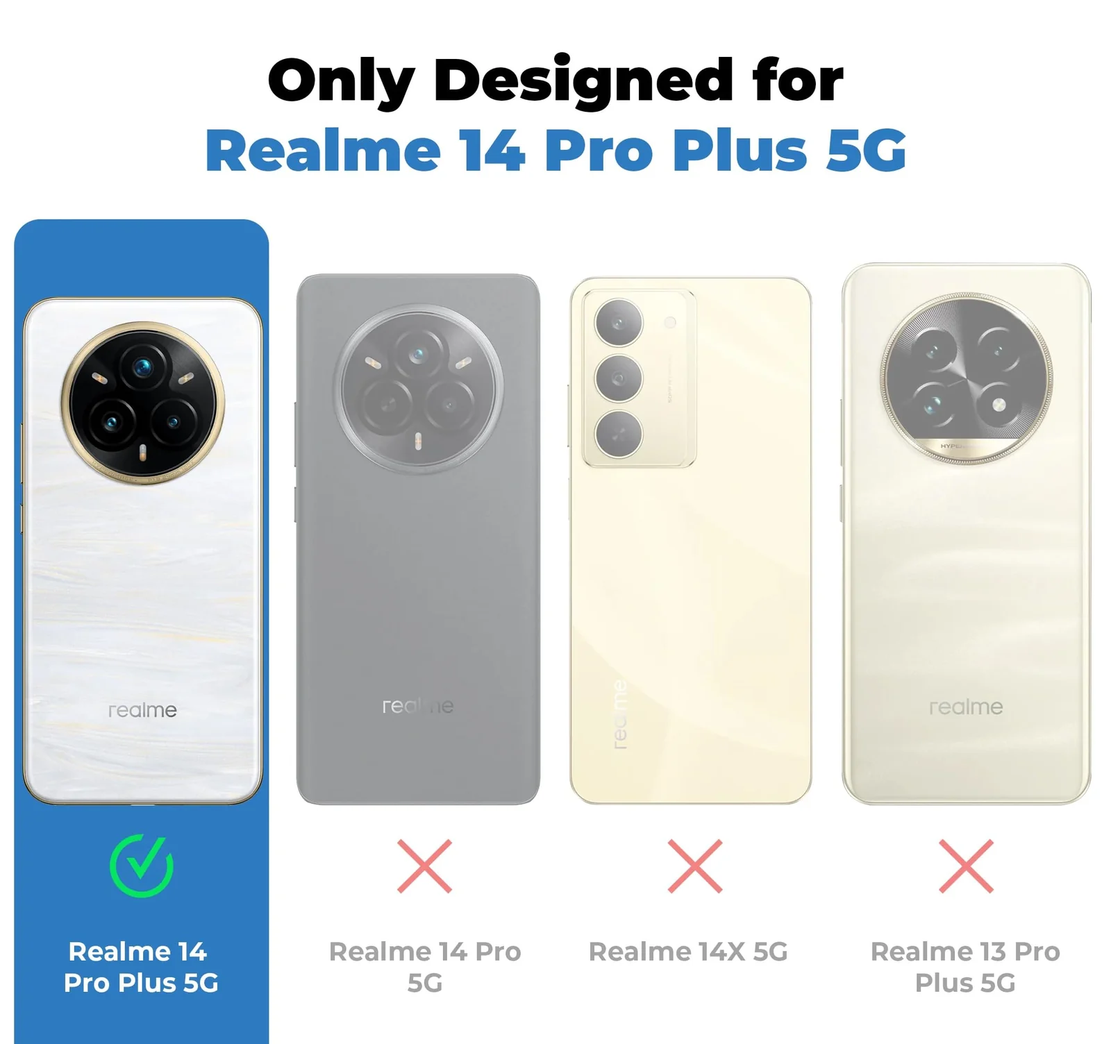 DL3 Mobilak Rugged Protective Case for realme 14 Pro + Plus 5G, Camera protection, Shock-absorbing protection, Scratch-resistant surface - Black