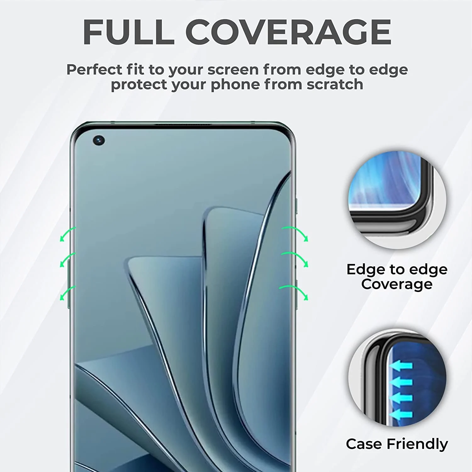 DL3 Mobilak Full Glass Screen Protector for OnePlus 10 Pro/OnePlus 9 Pro - Tempered Full Glue Cover With Fingerprint Unlock - Clear